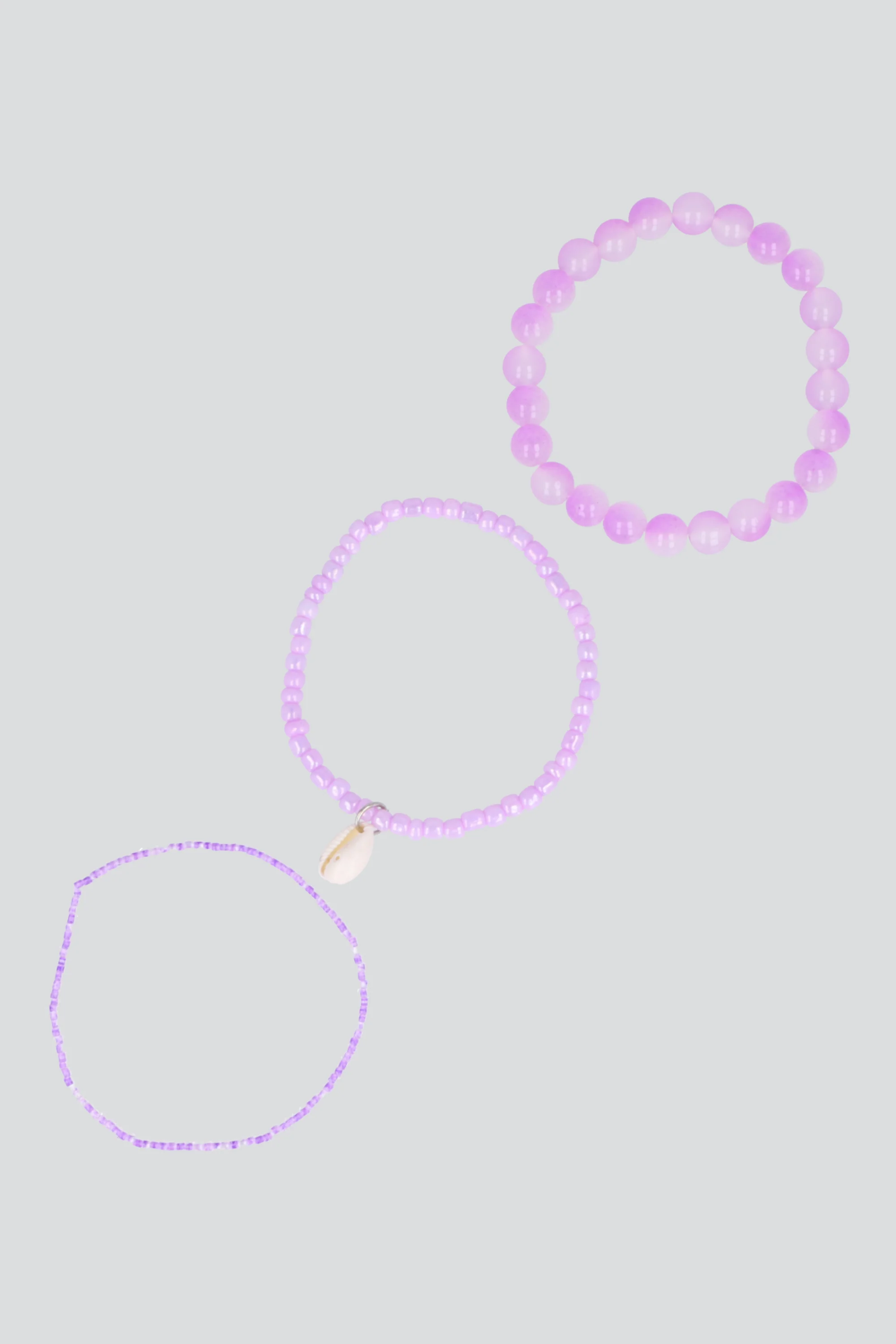 3 PULSERAS BEADS CONCHA