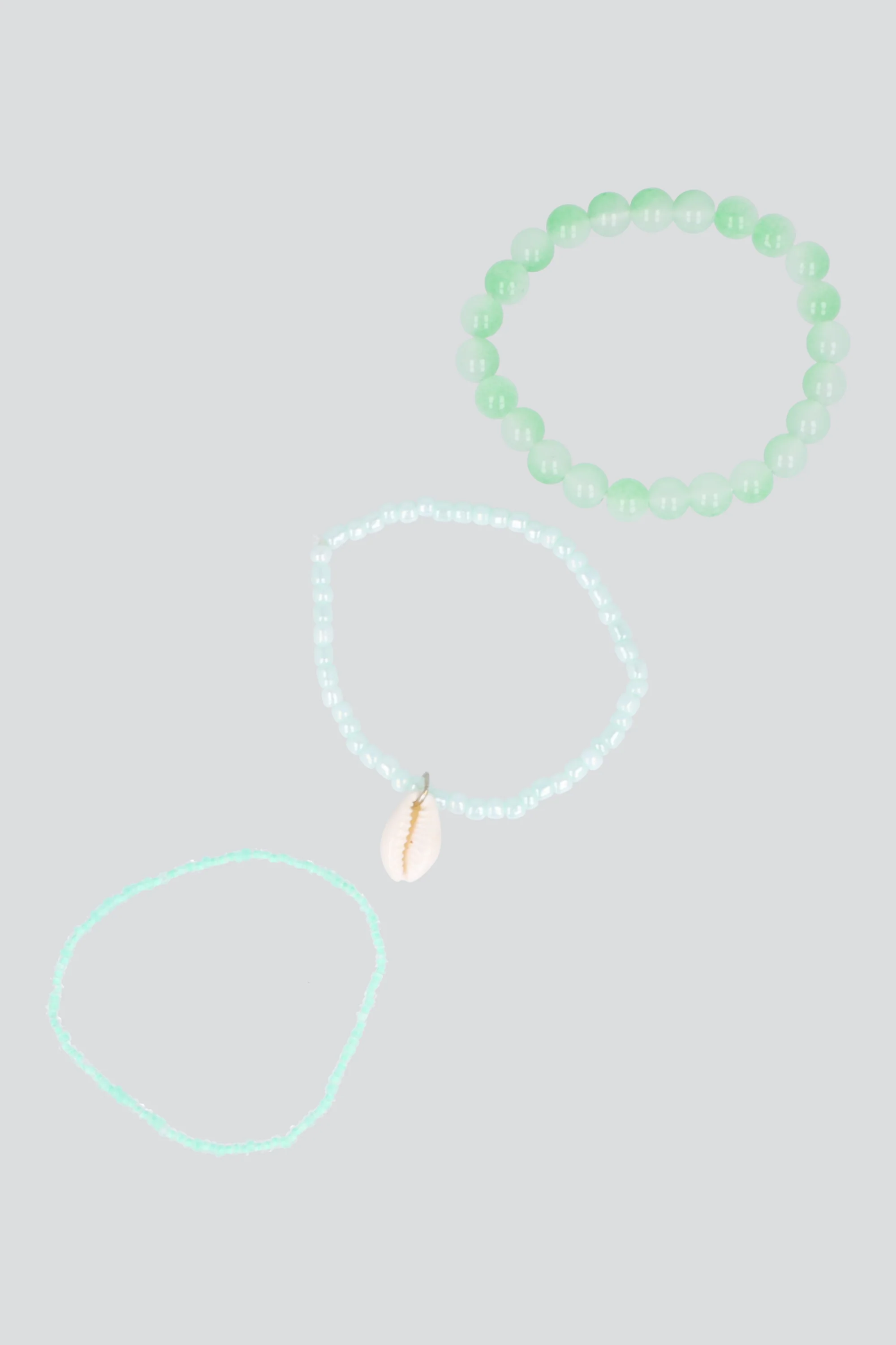 3 PULSERAS BEADS CONCHA