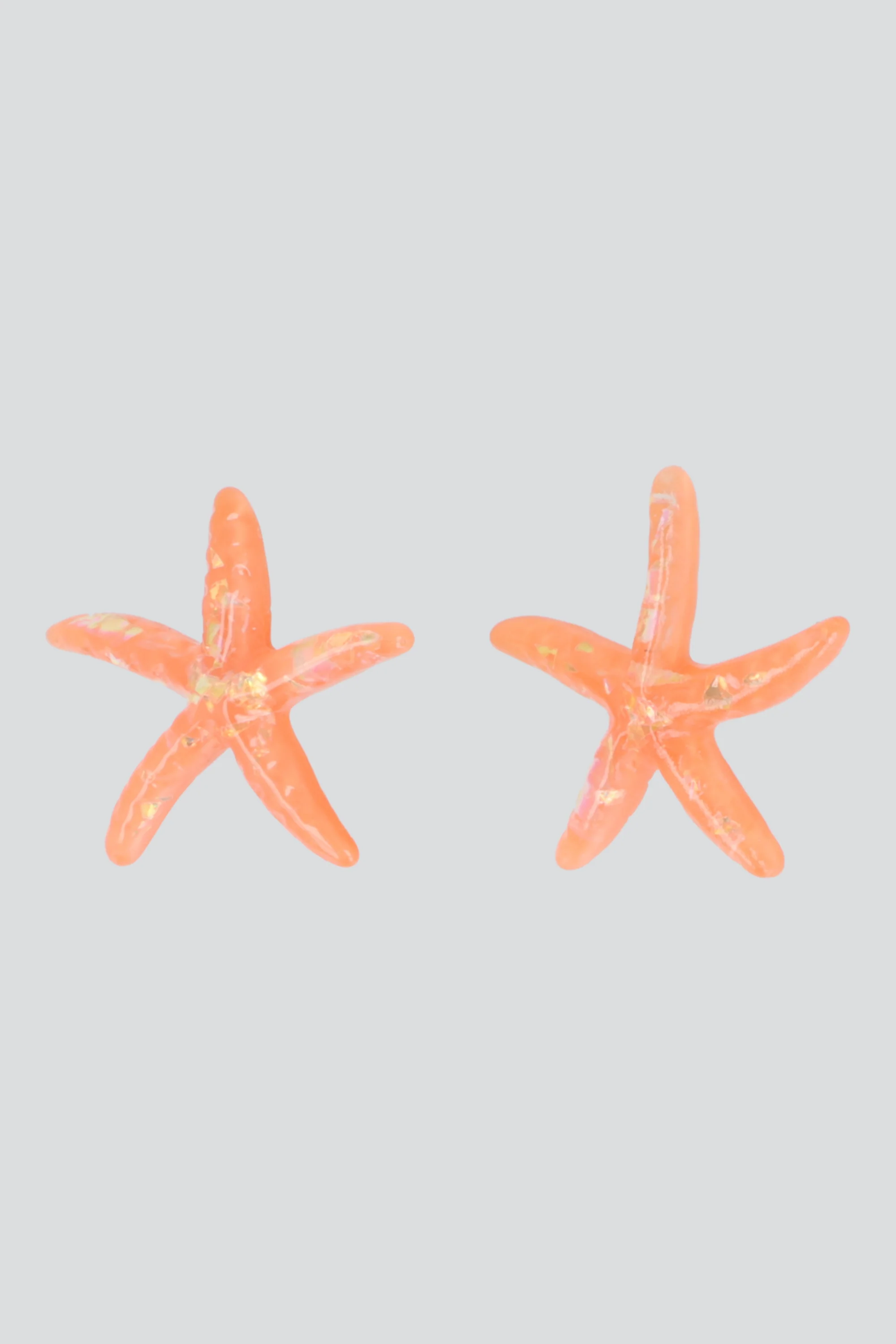 Aretes estrella de mar acrilico color