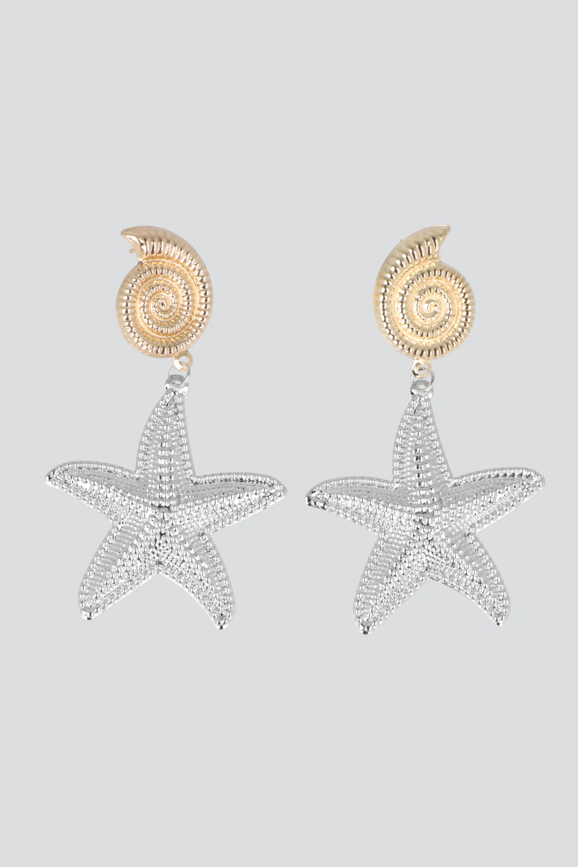 Aretes caracola estrella
