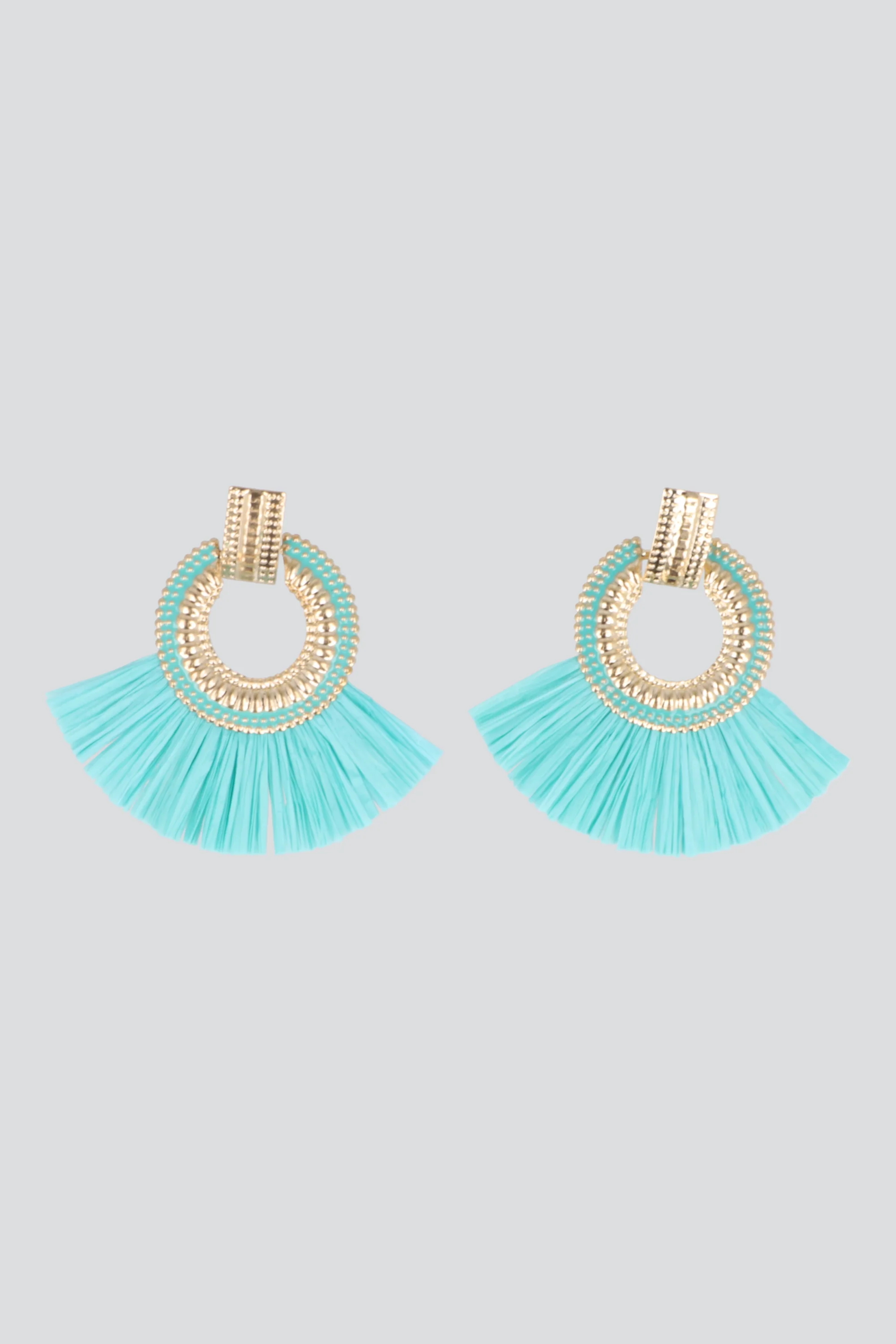 ARETES CIRCULO RAFIA COLOR - Image 2