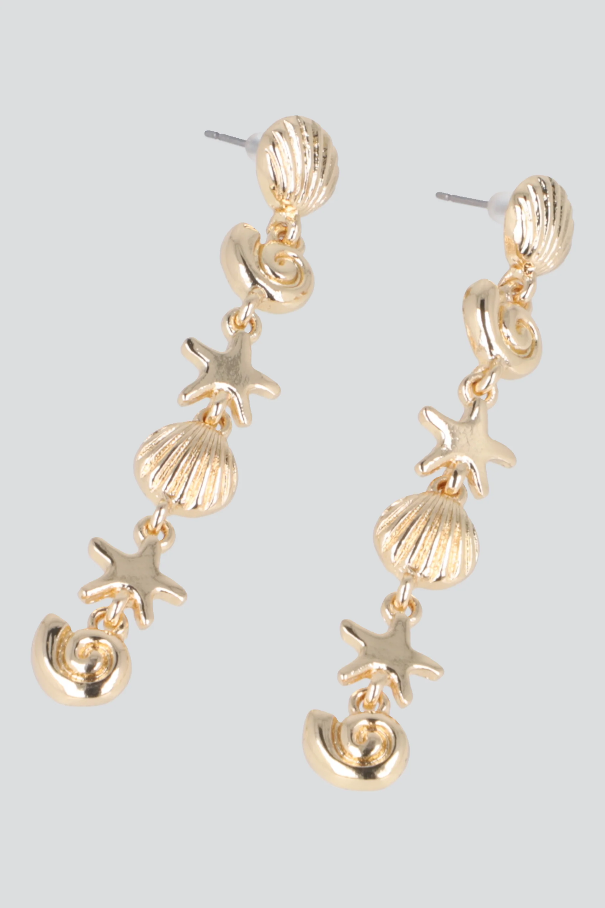 ARETES CONCHITAS ESTRELLAS LARGOS - Image 2