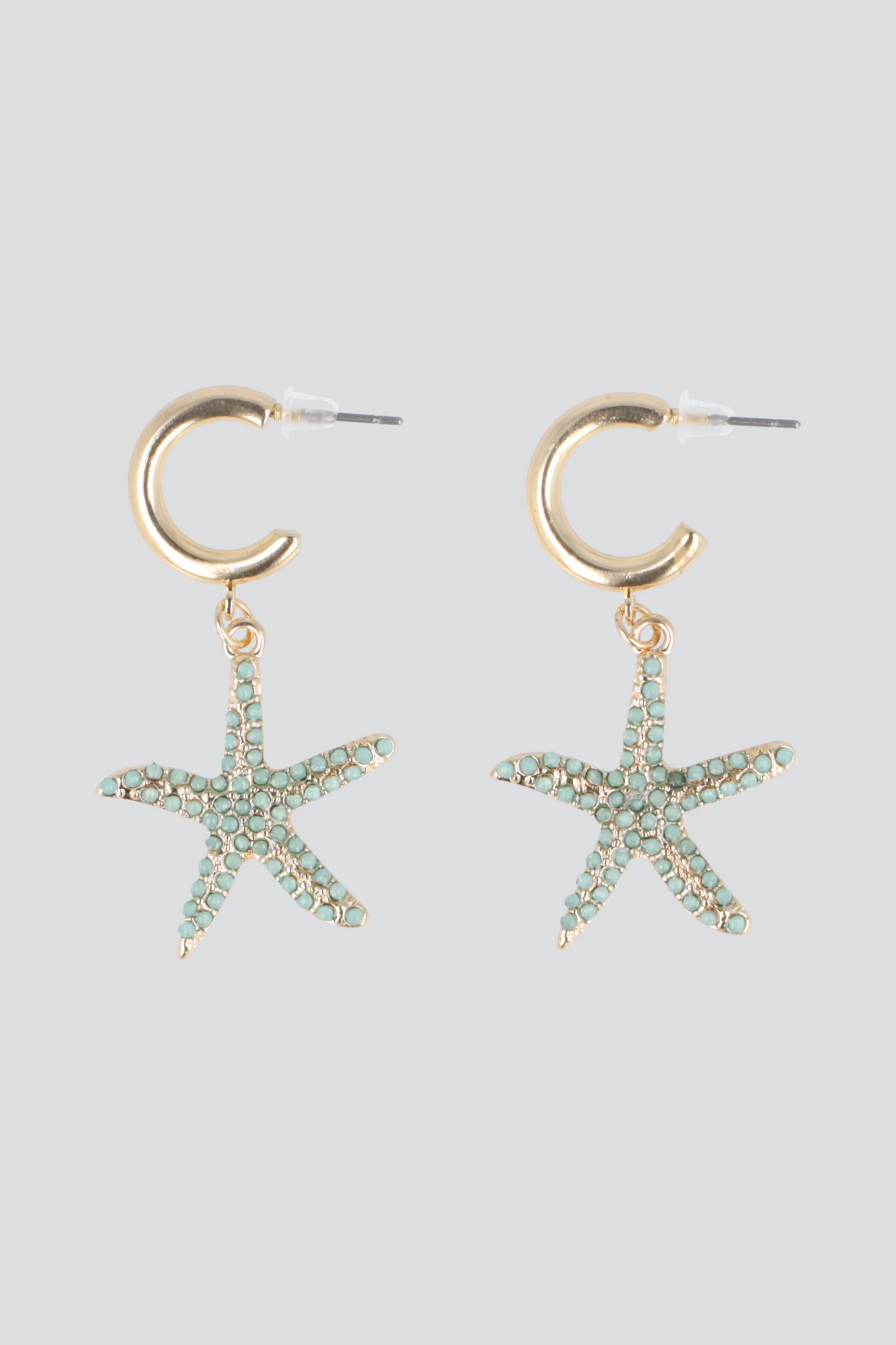 ARRACADAS ESTRELLA DE MAR BRILLOS