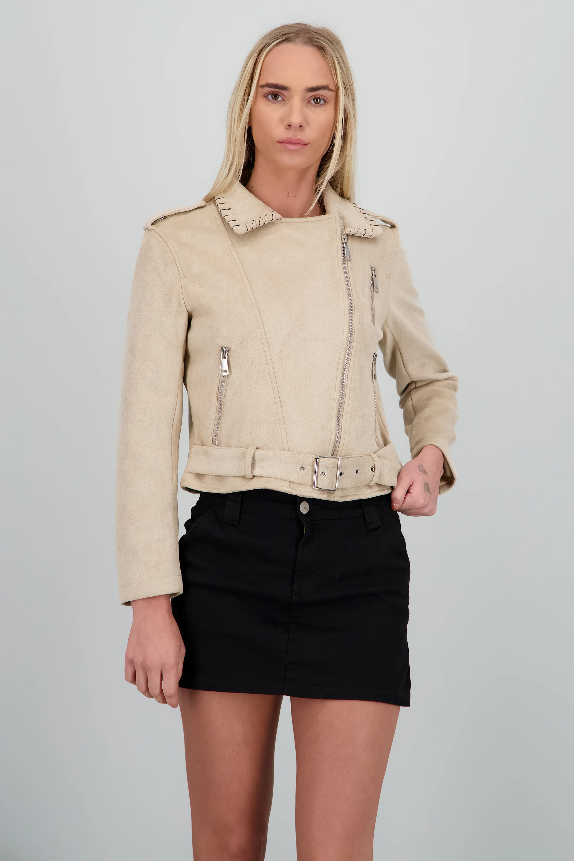 Biker cruzada suede - Image 2