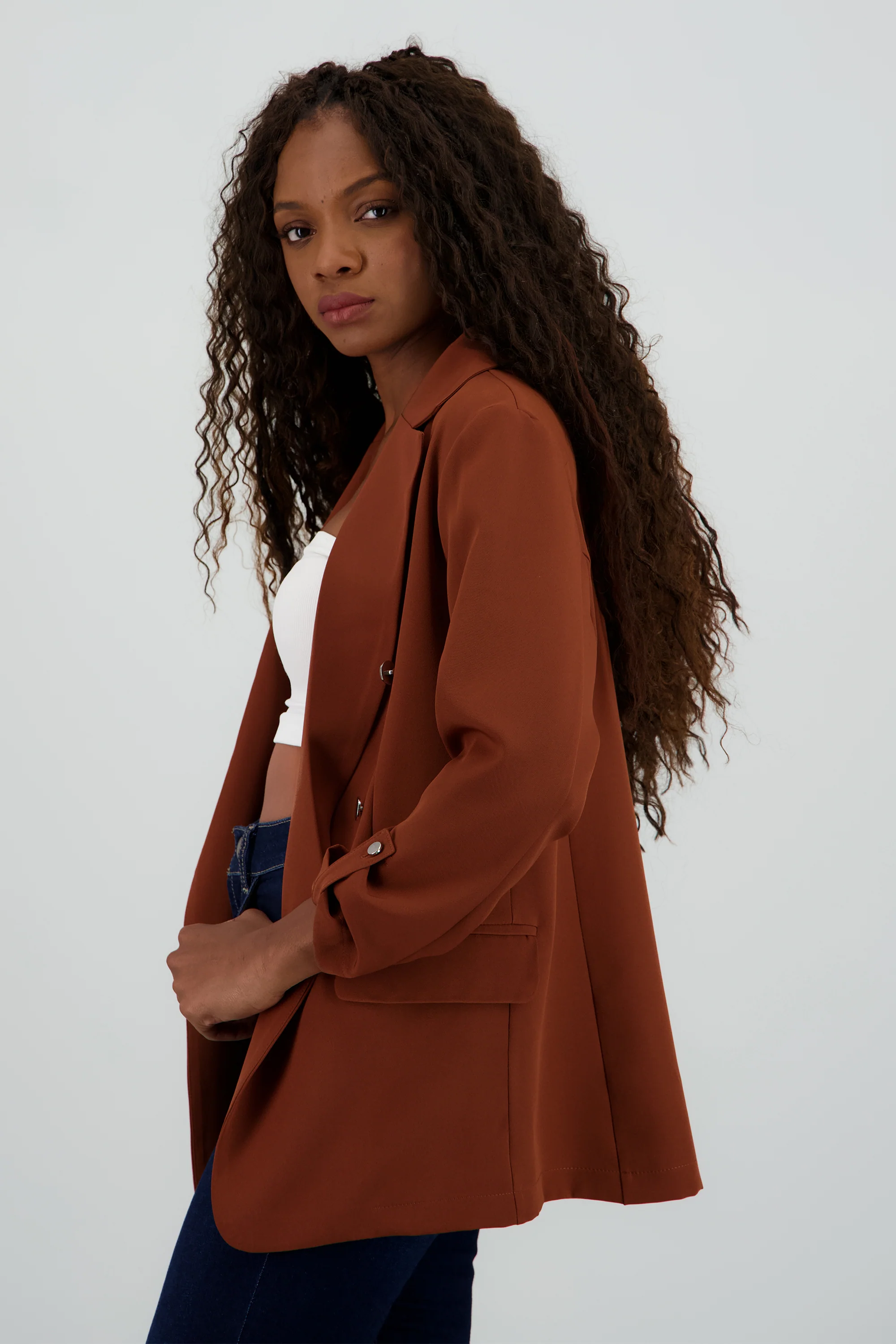 Blazer Oversize Largo Detalle Mangas - Image 3