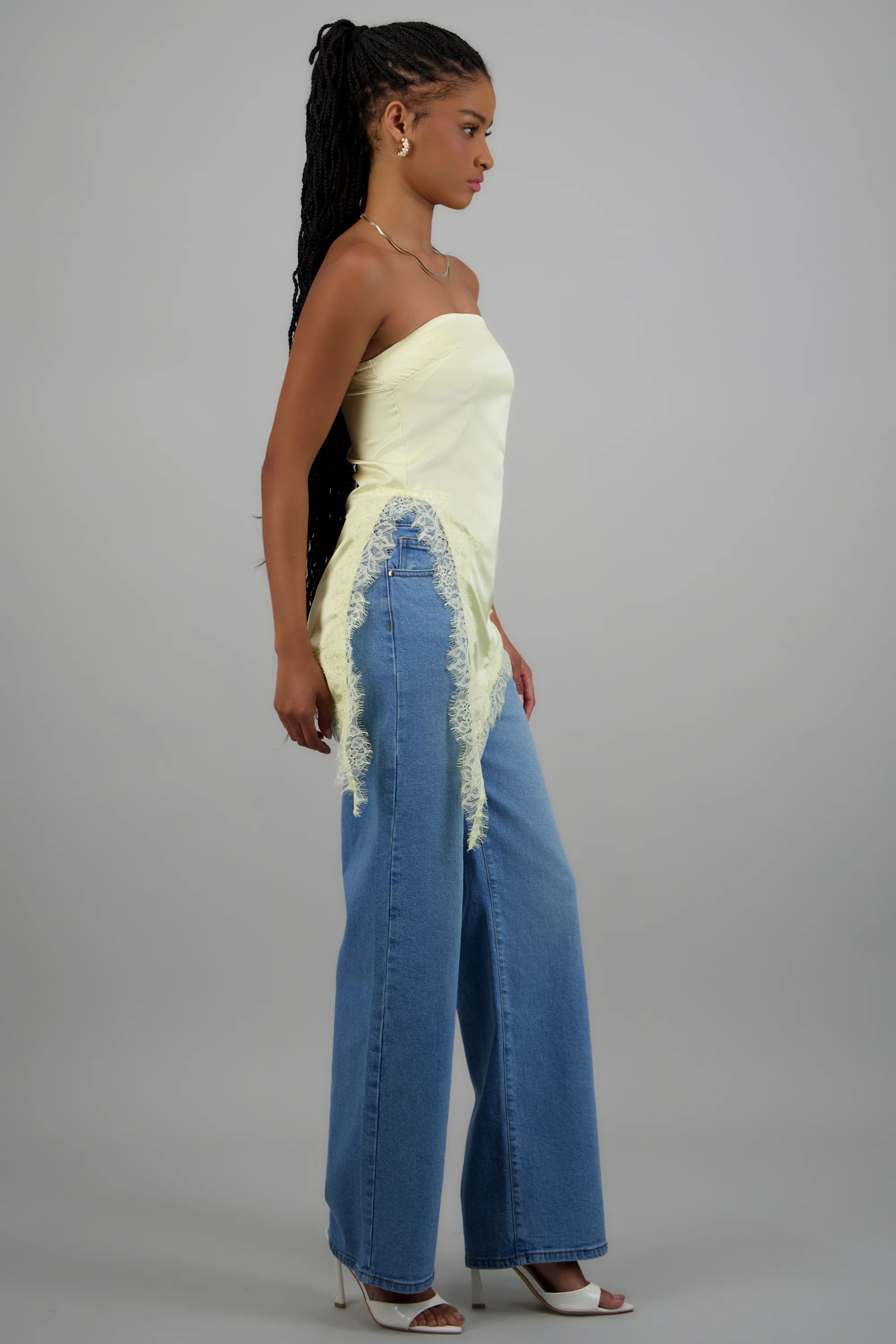 Blusa asimetrica lisa - Image 2