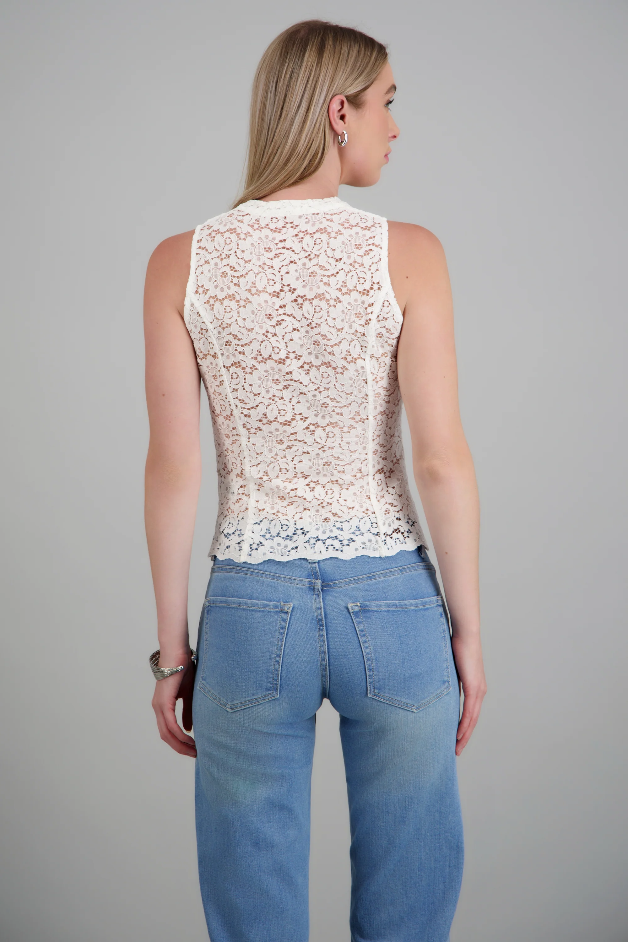 Blusa estilo chino encaje - Image 4