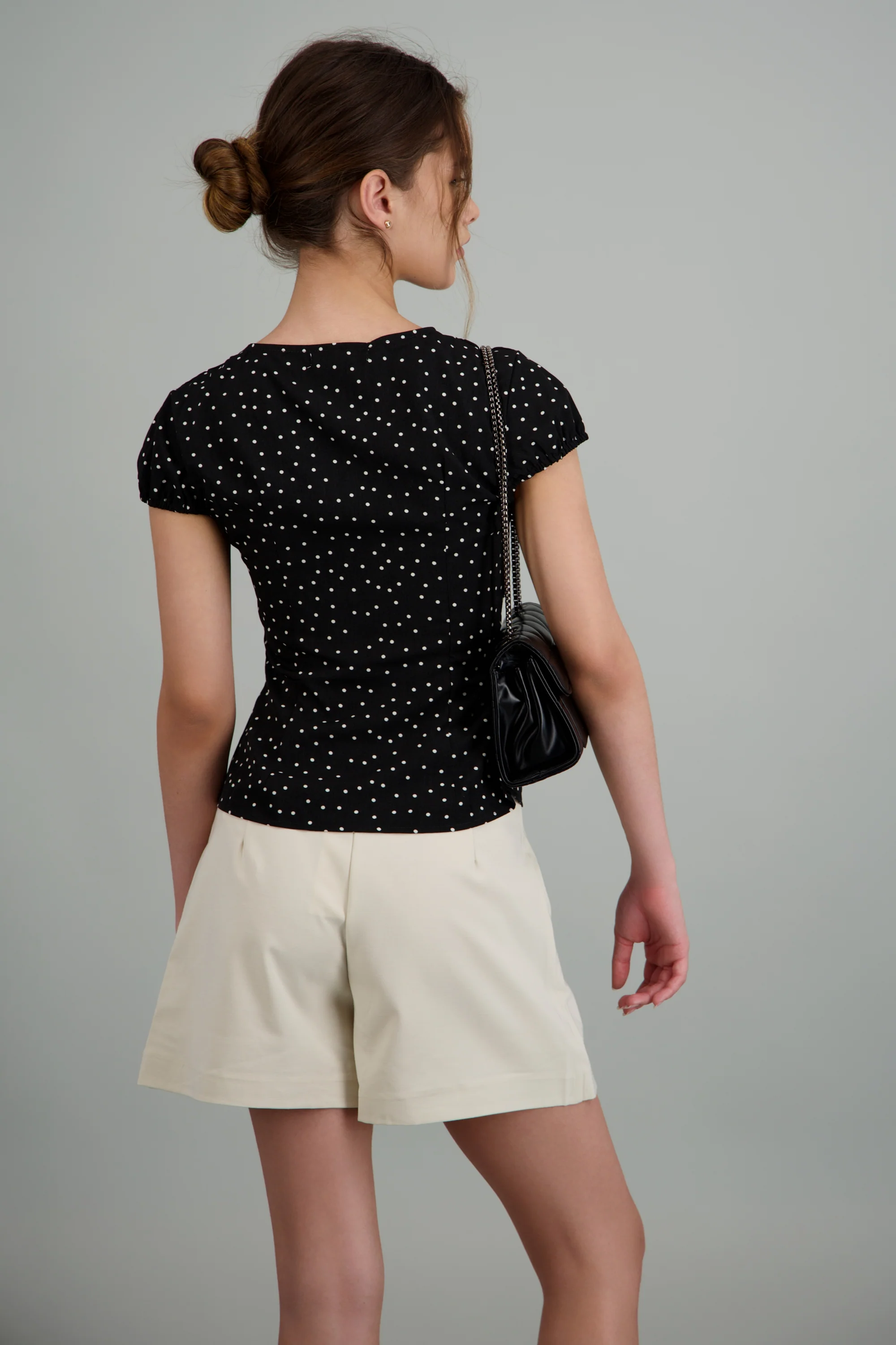 Blusa manga corta polkas botones - Image 4