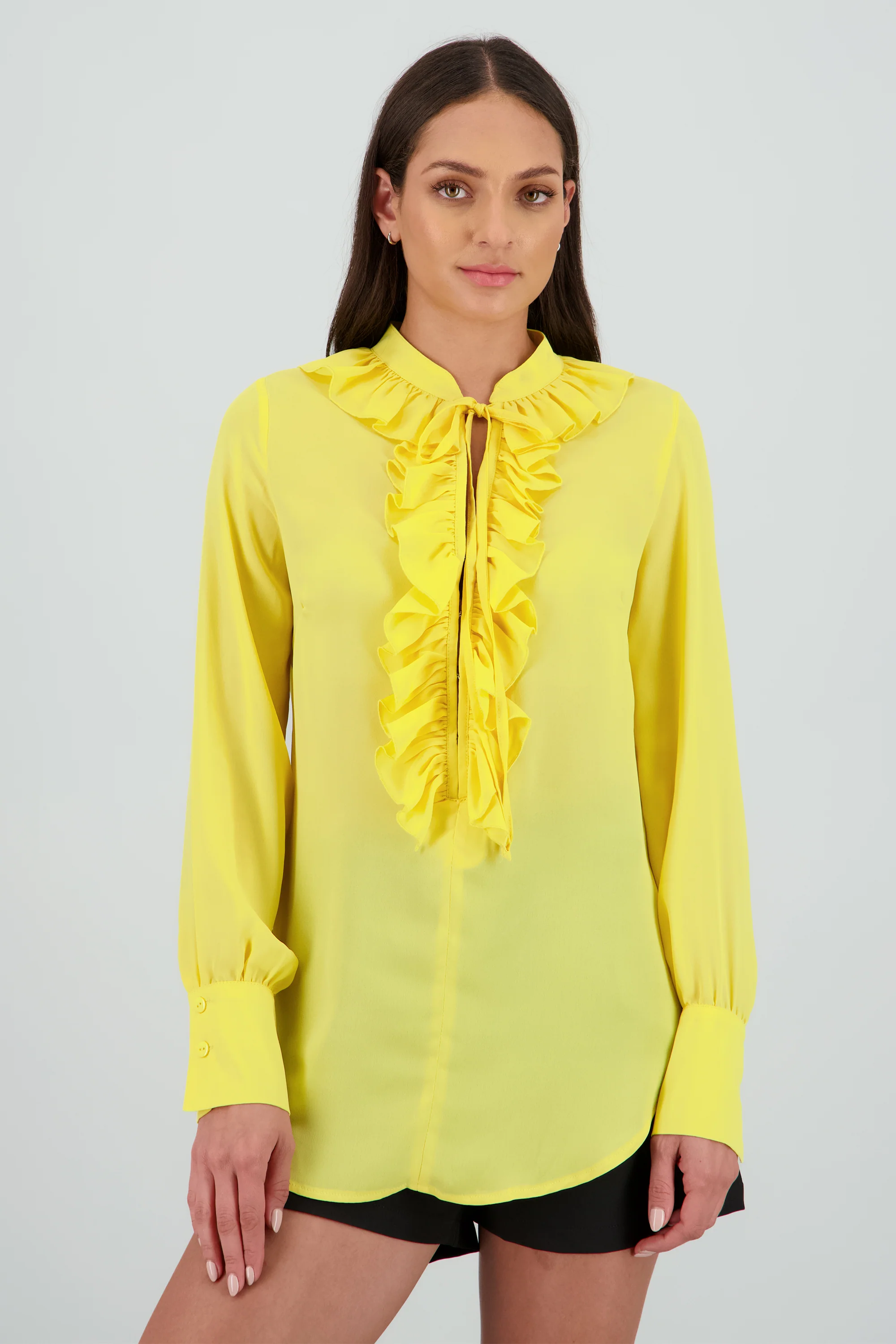 Blusa manga larga boho escote en v