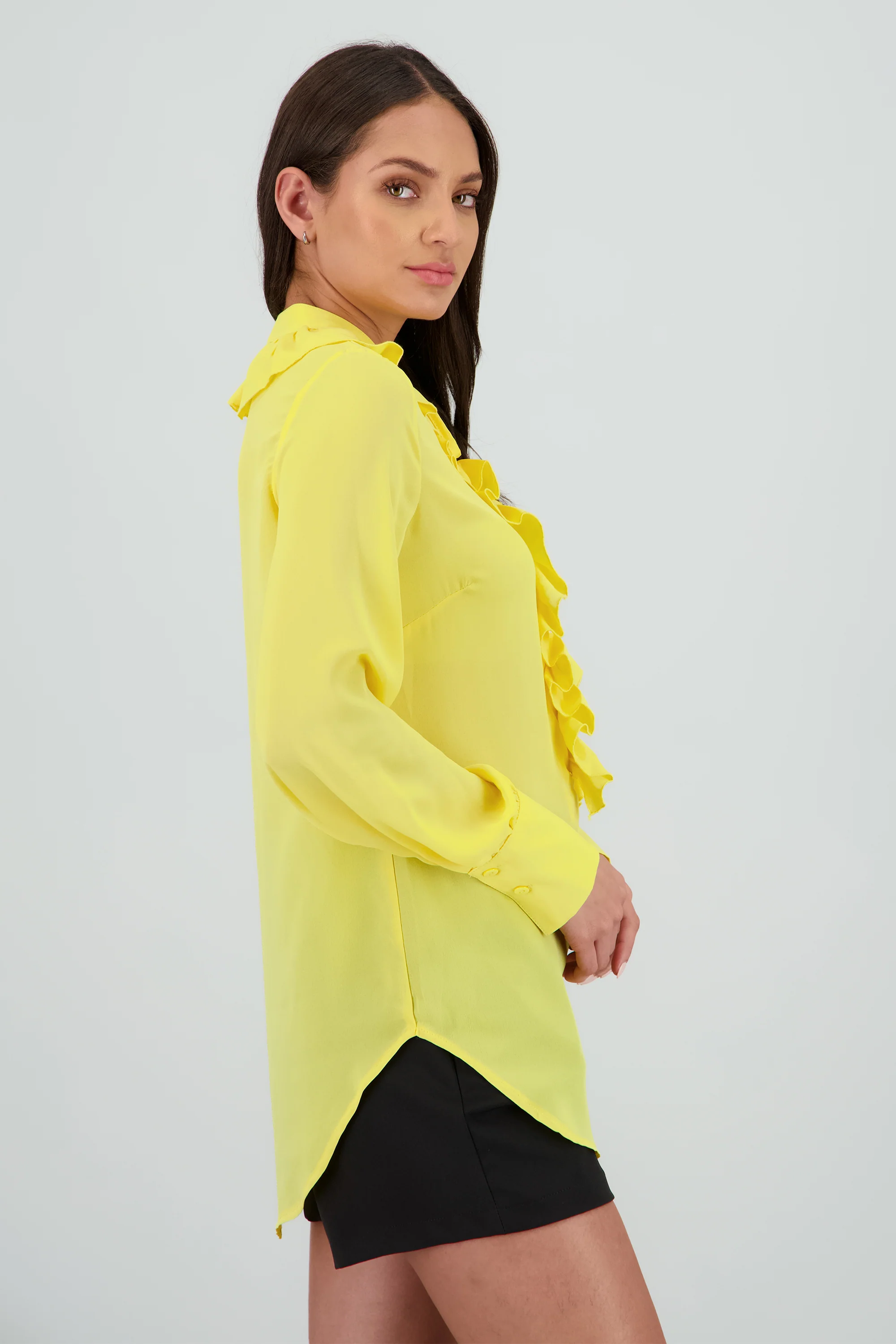 Blusa manga larga boho escote en v - Image 3