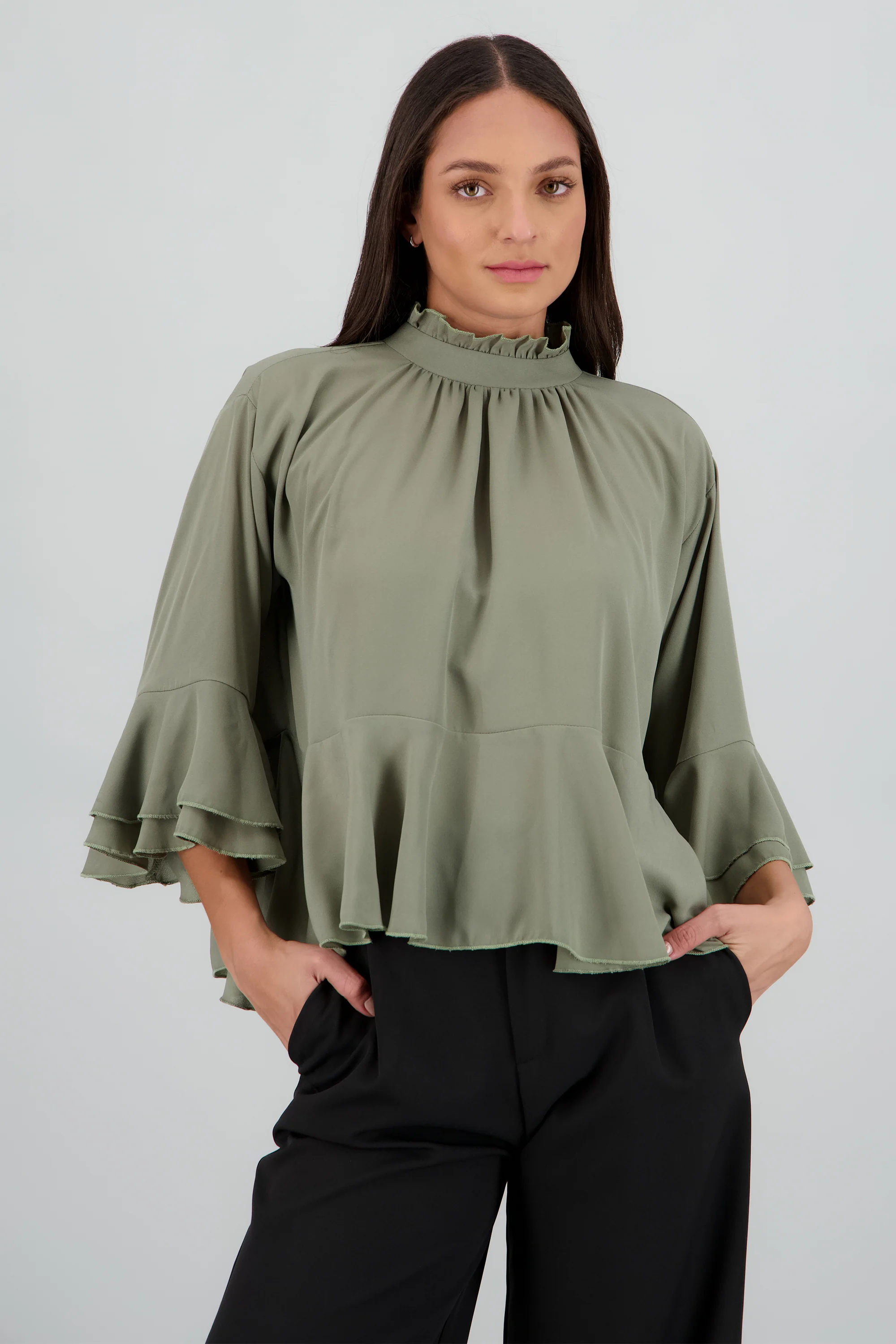 Blusa olanes capa de chiffon