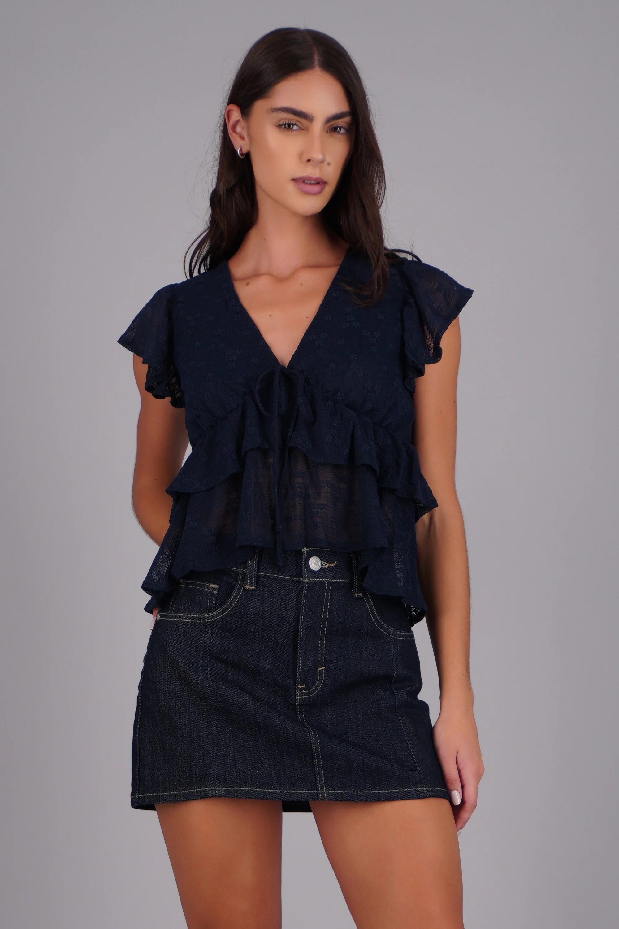 Blusa olanes encaje flores - Image 3