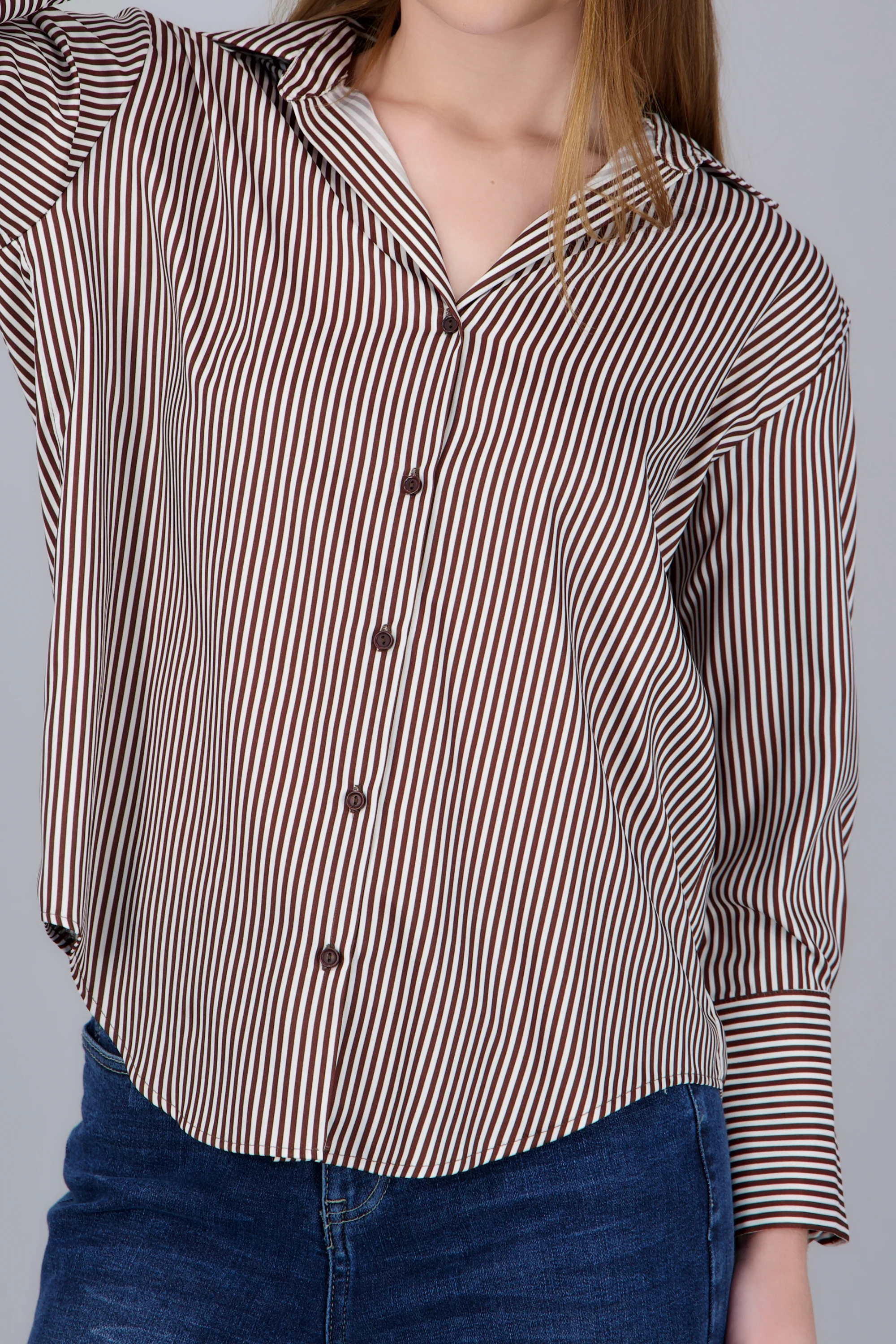 Blusa satin rayas manga larga Hypsters - Image 5