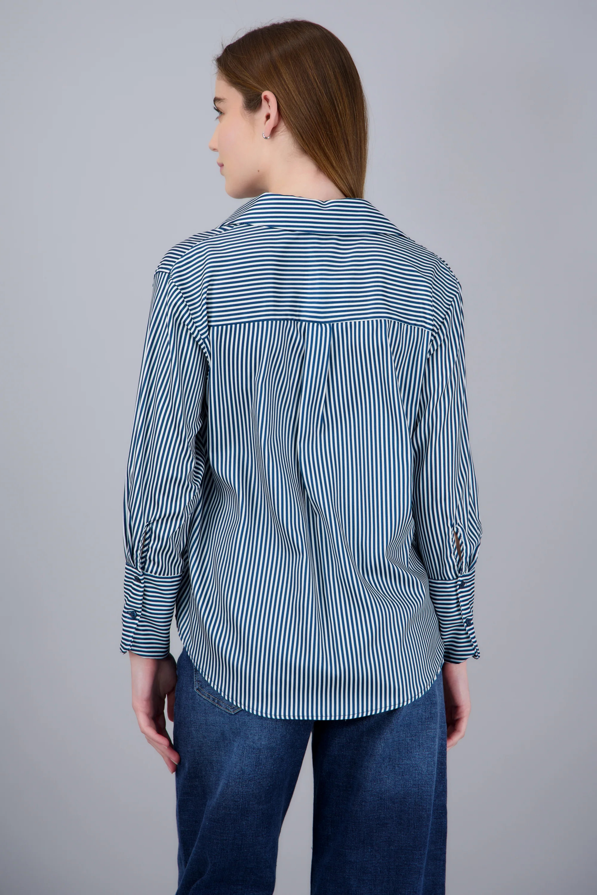 Blusa satin rayas manga larga Hypsters - Image 4