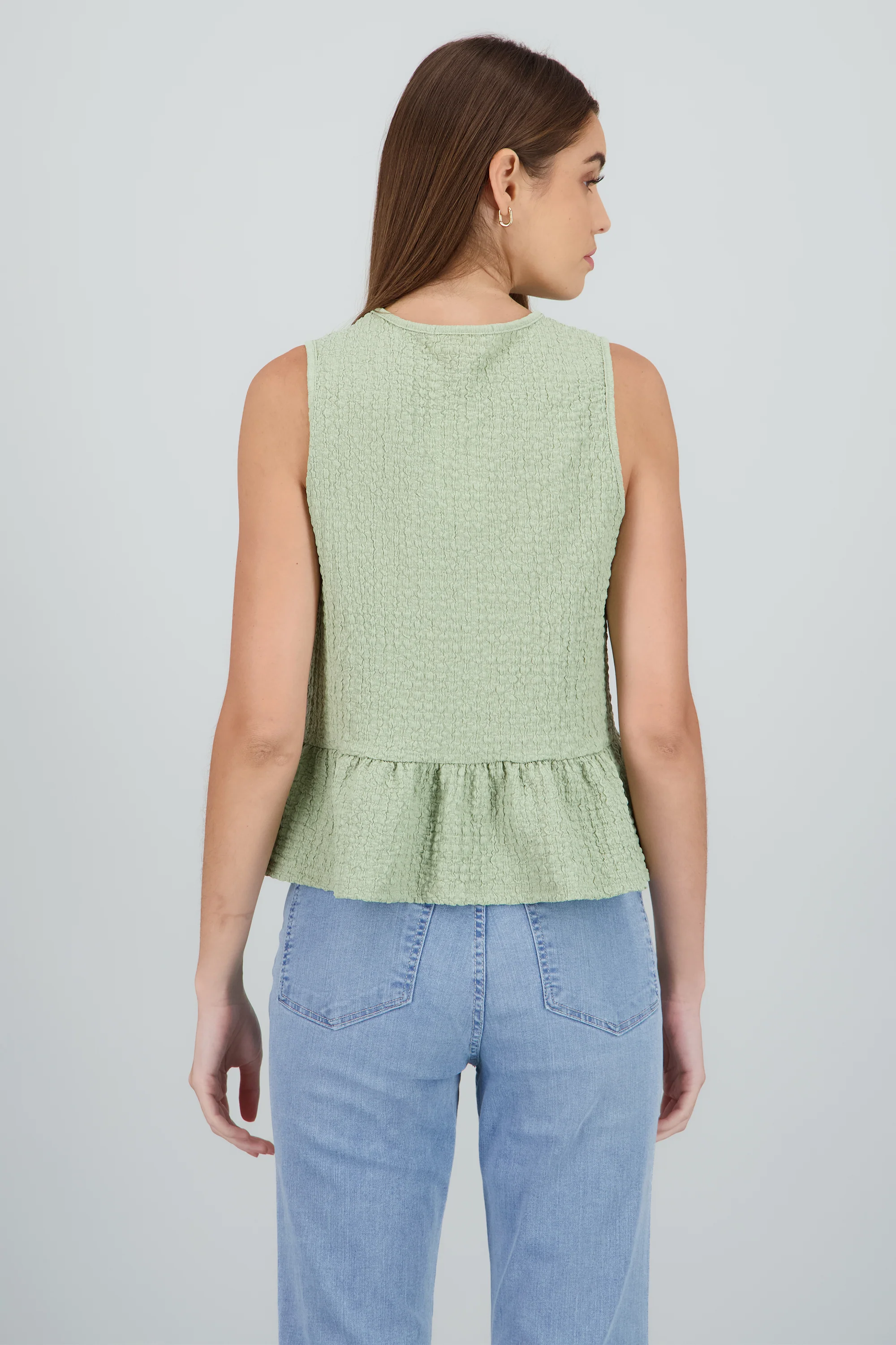 Blusa sin manga con olan y moños - Image 4
