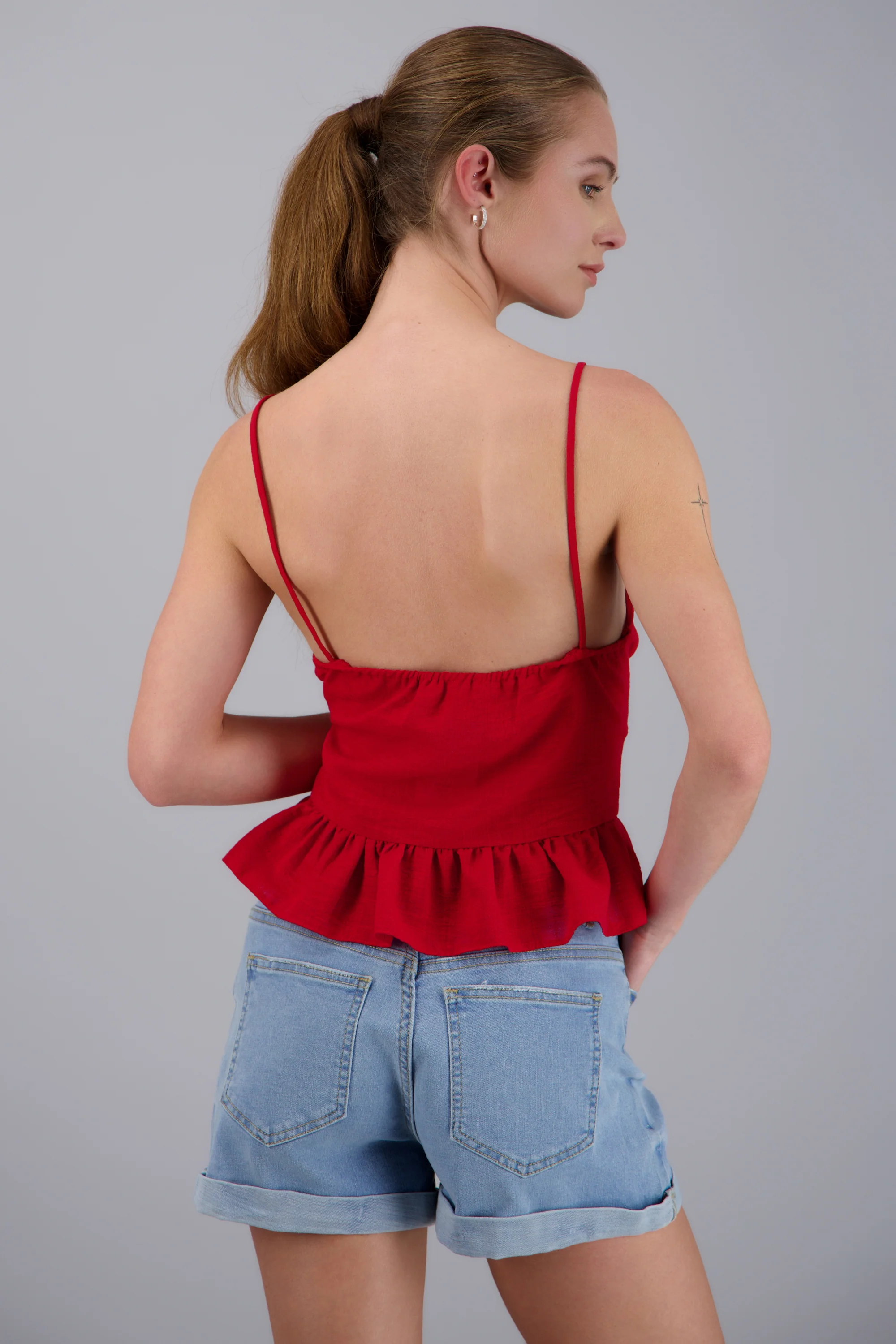 Blusa tirantes olan detalle moño - Image 3