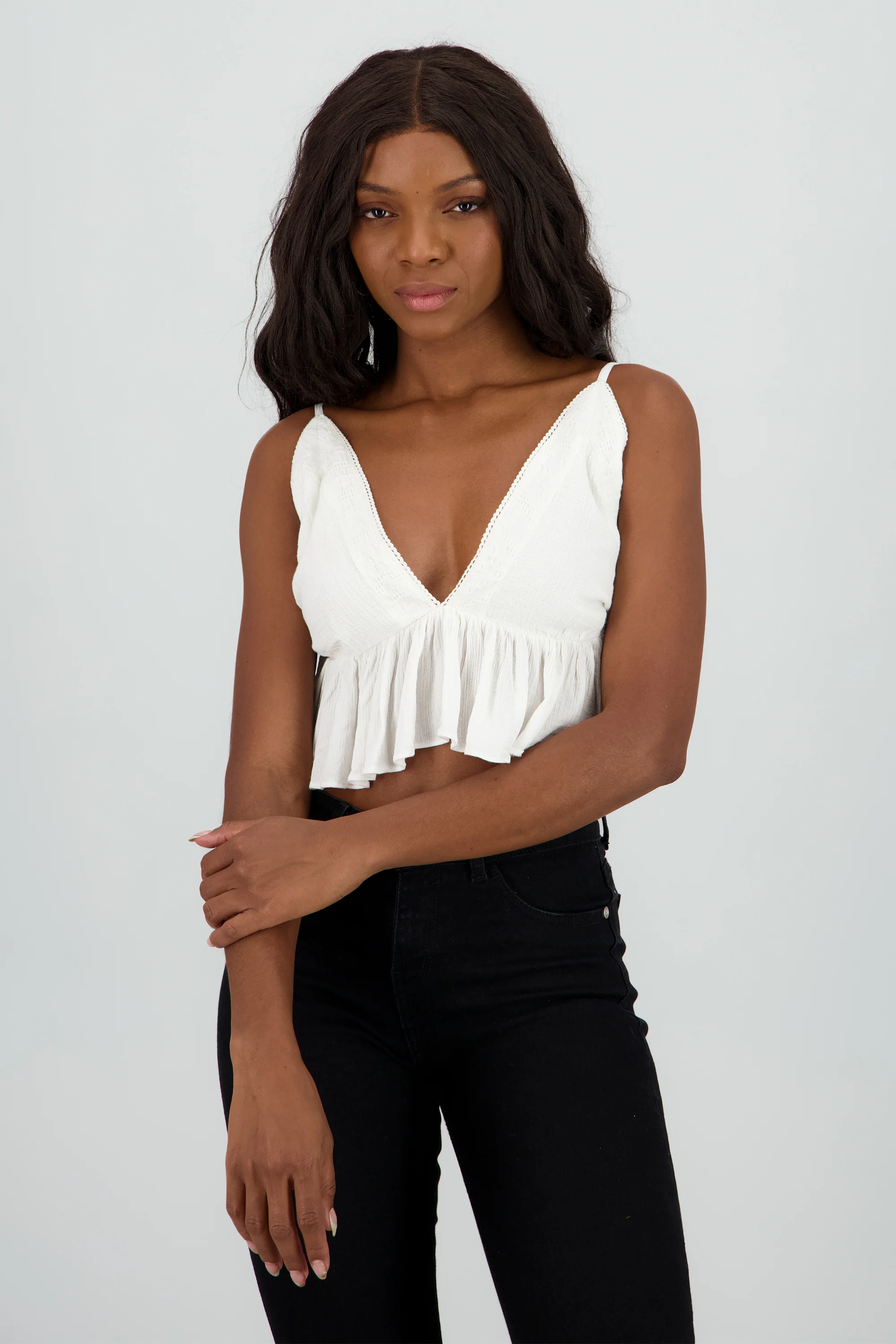 Blusa tirantes peplum