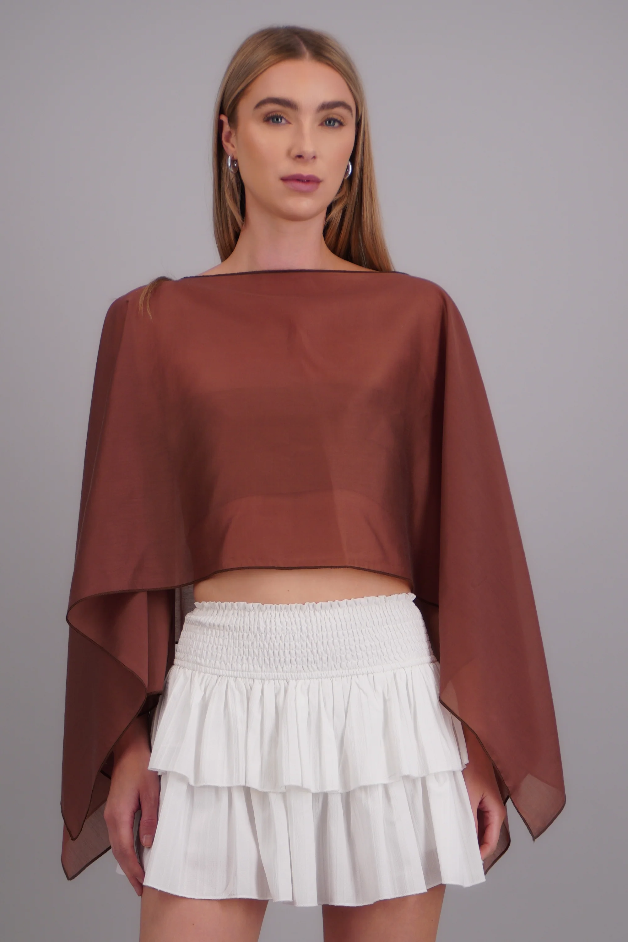 Blusa transparente gasa