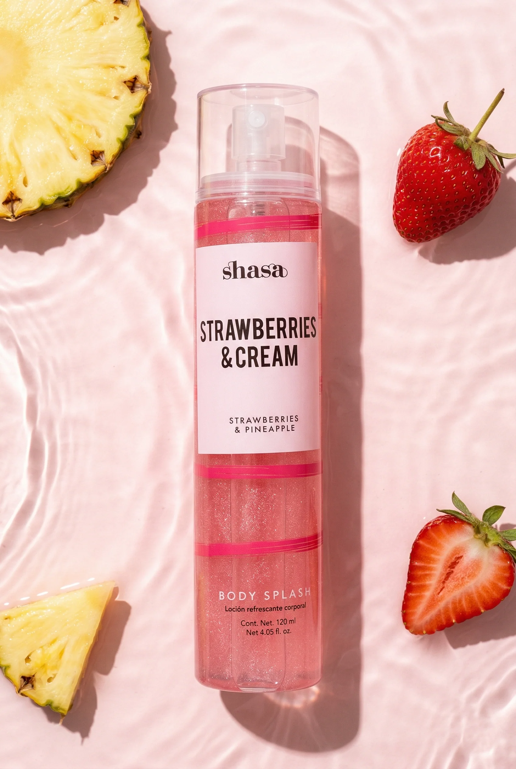 Body Splash Glitter Strawberries And Cream