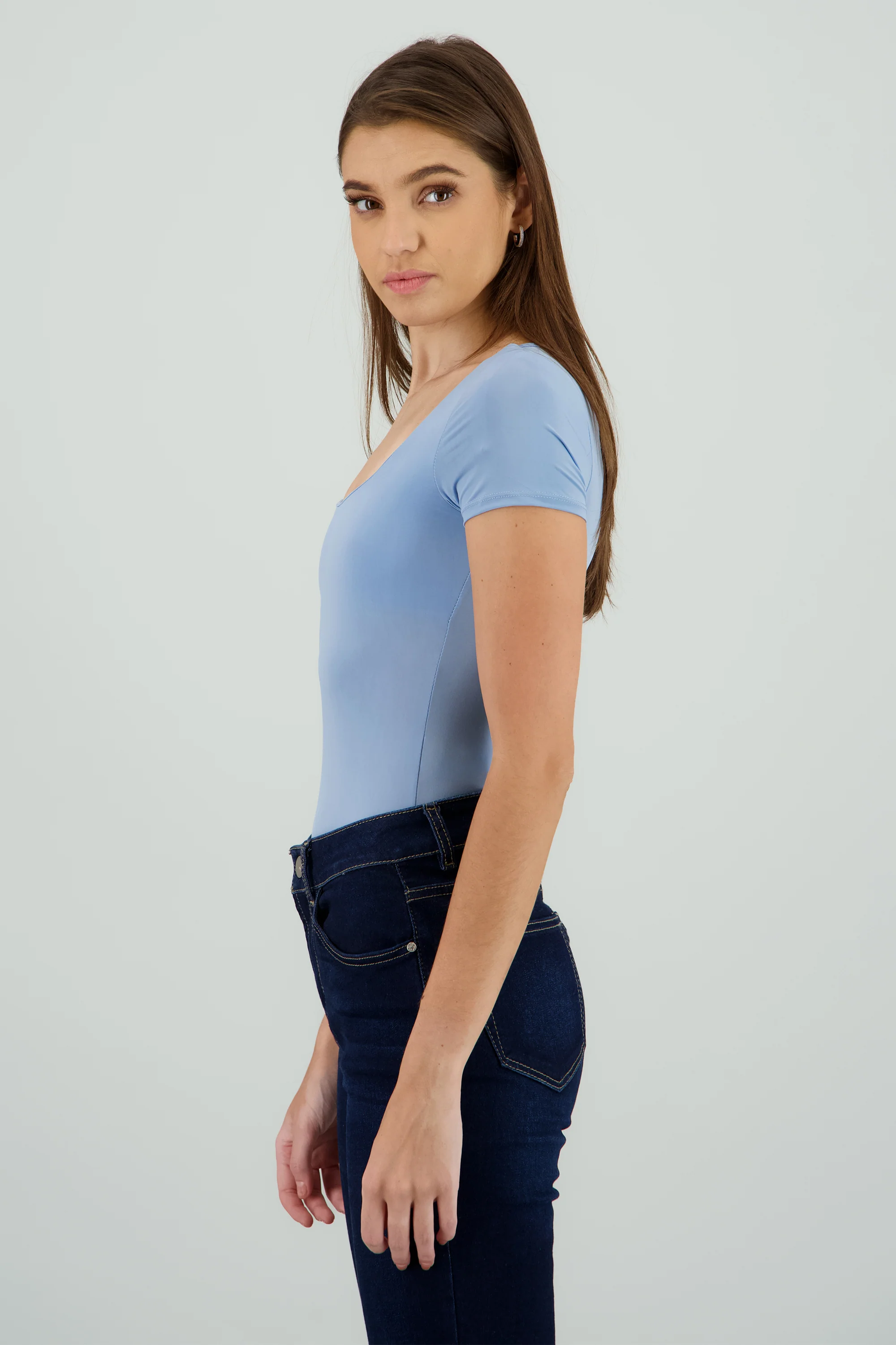 Bodysuit escote cuadrado doble tela - Image 3