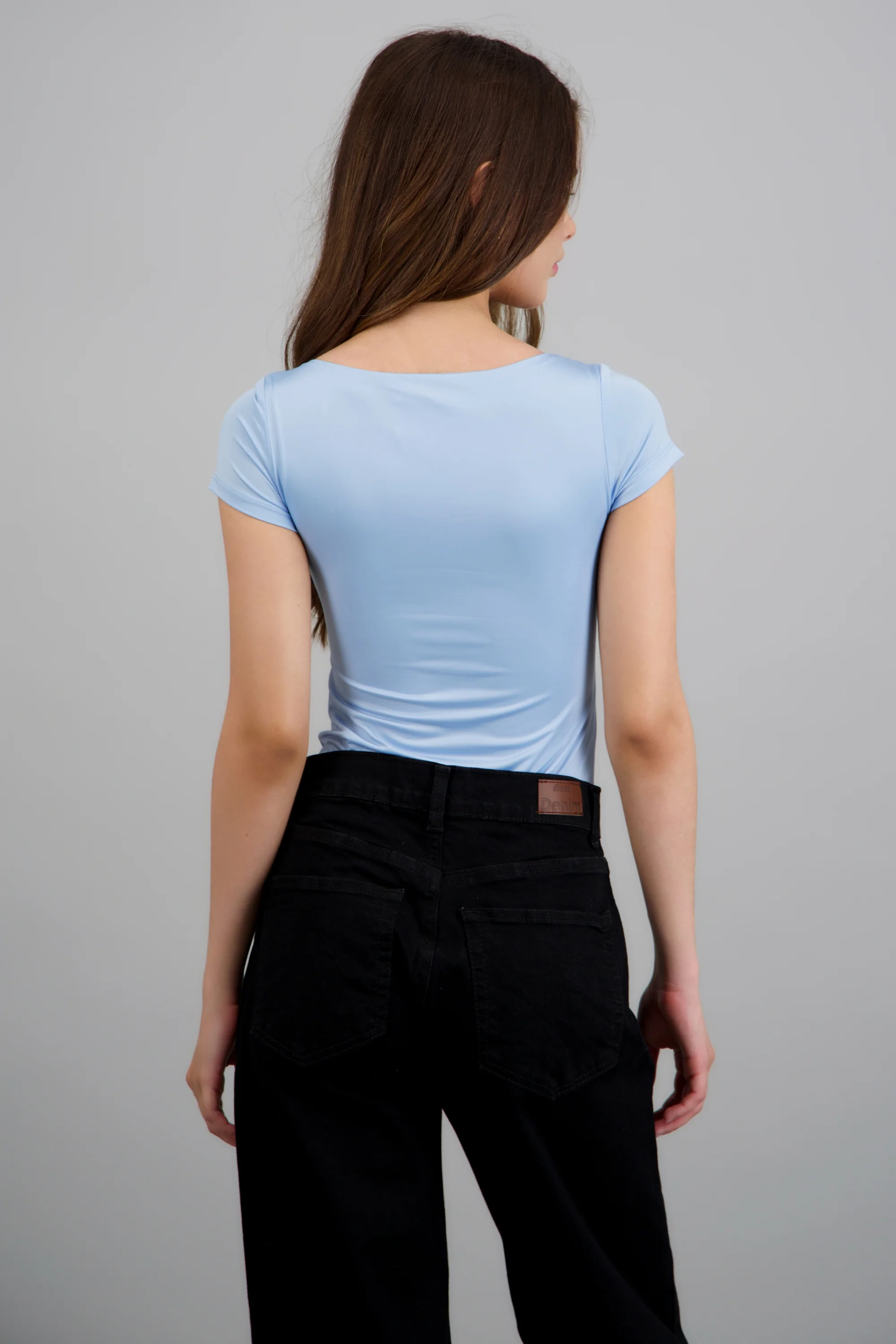 Bodysuit escote cuadrado manga corta liso - Image 4