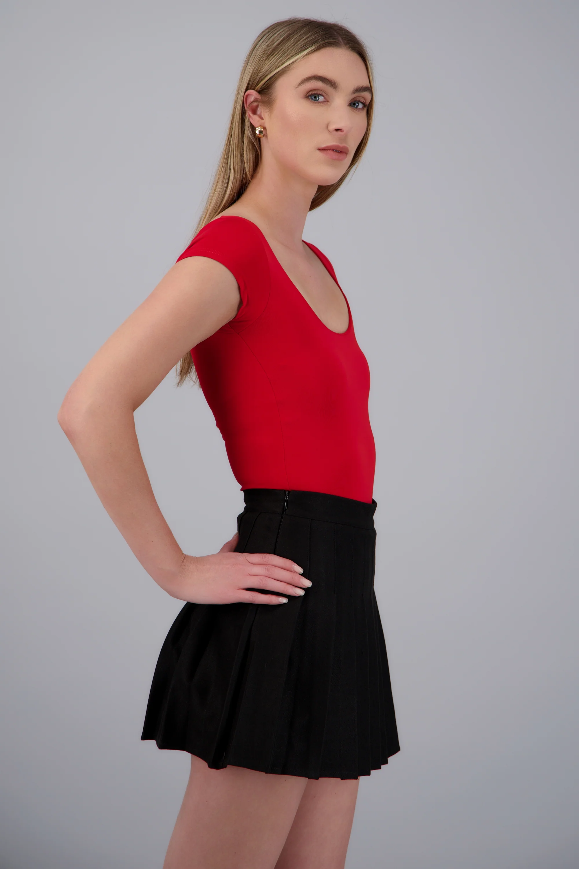 Bodysuit escote redondo manga corta liso - Image 2