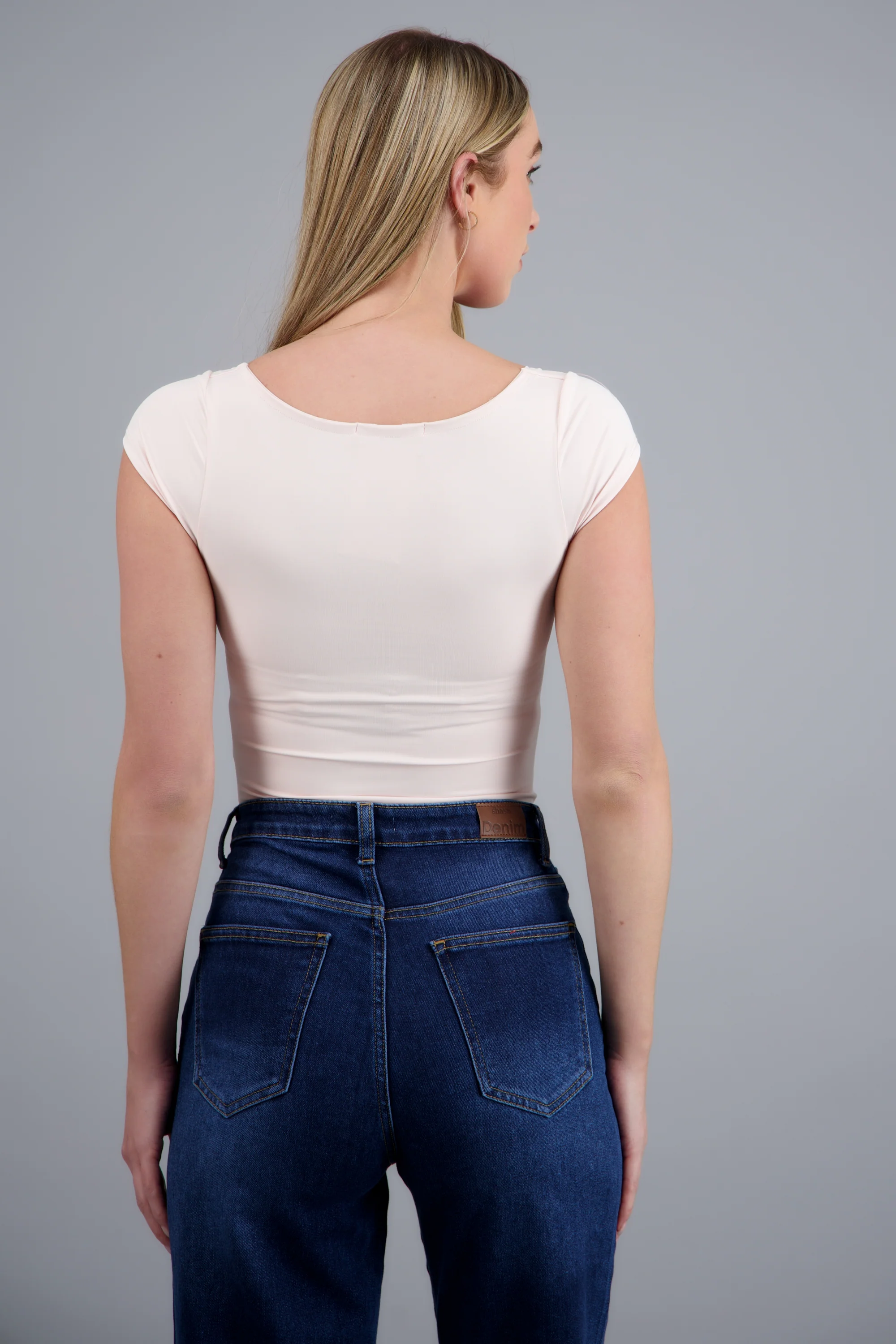 Bodysuit escote redondo manga corta liso - Image 3