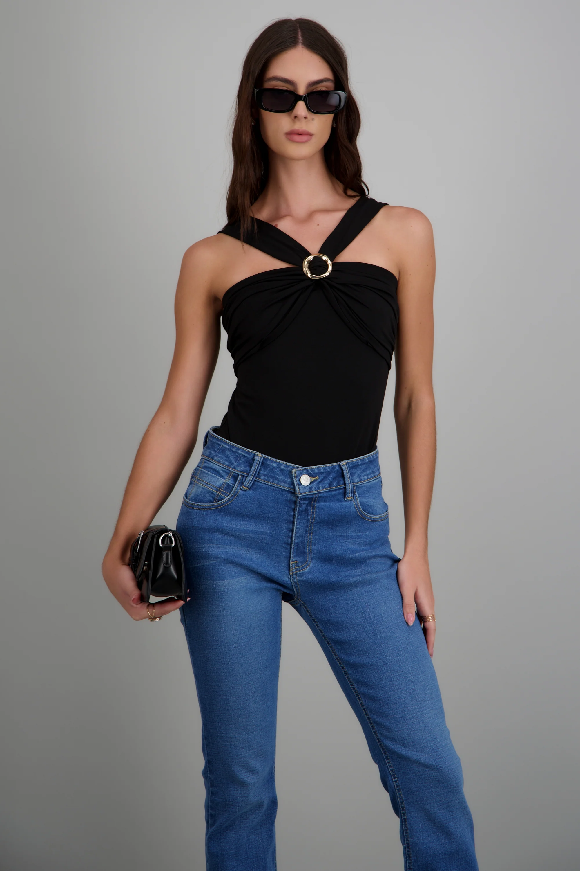 Bodysuit halter detalle argolla
