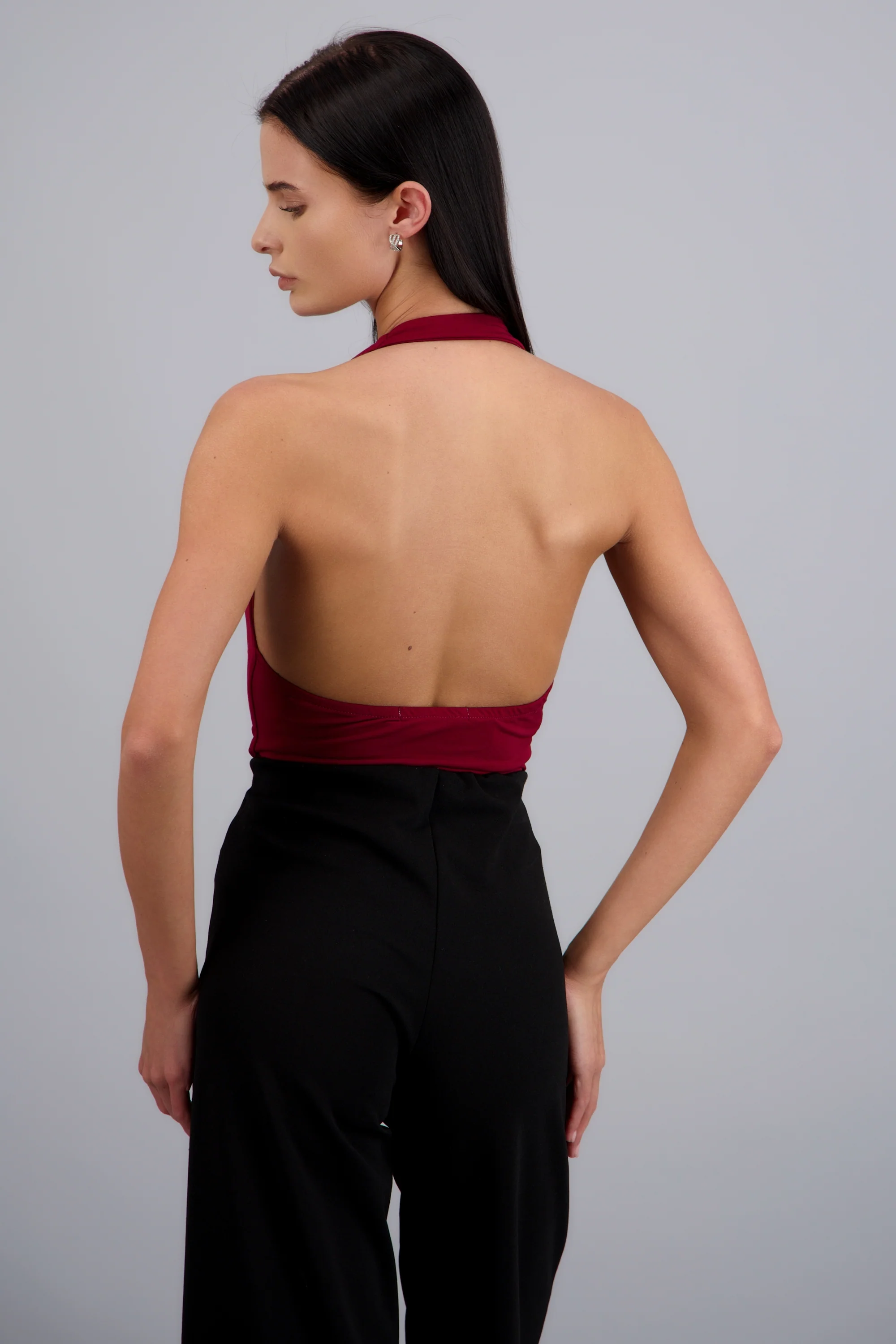 BODYSUIT HALTER ESCOTE CASCADA DRAPEADO - Image 5