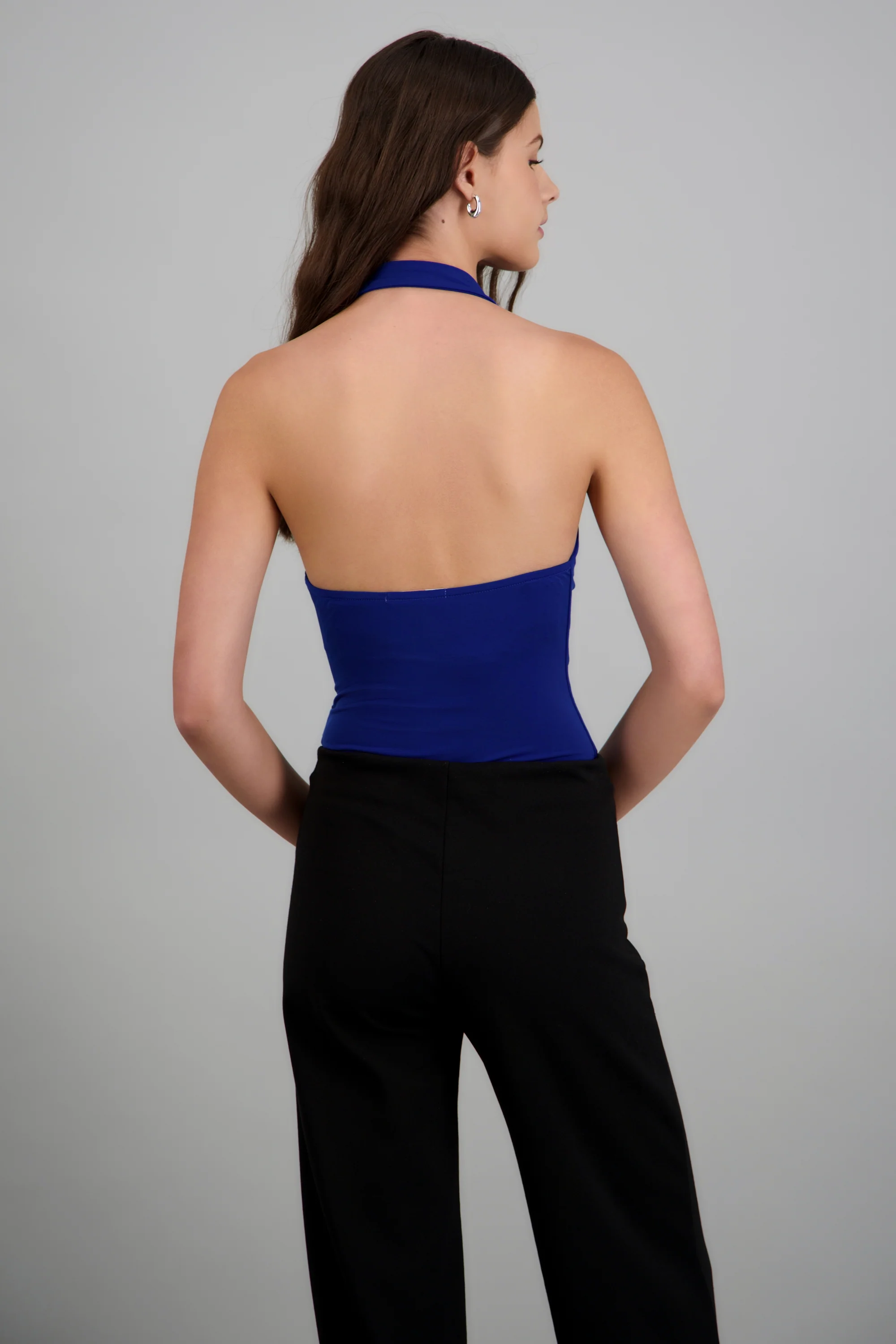 Bodysuit halter escote cascada drapeado - Image 2