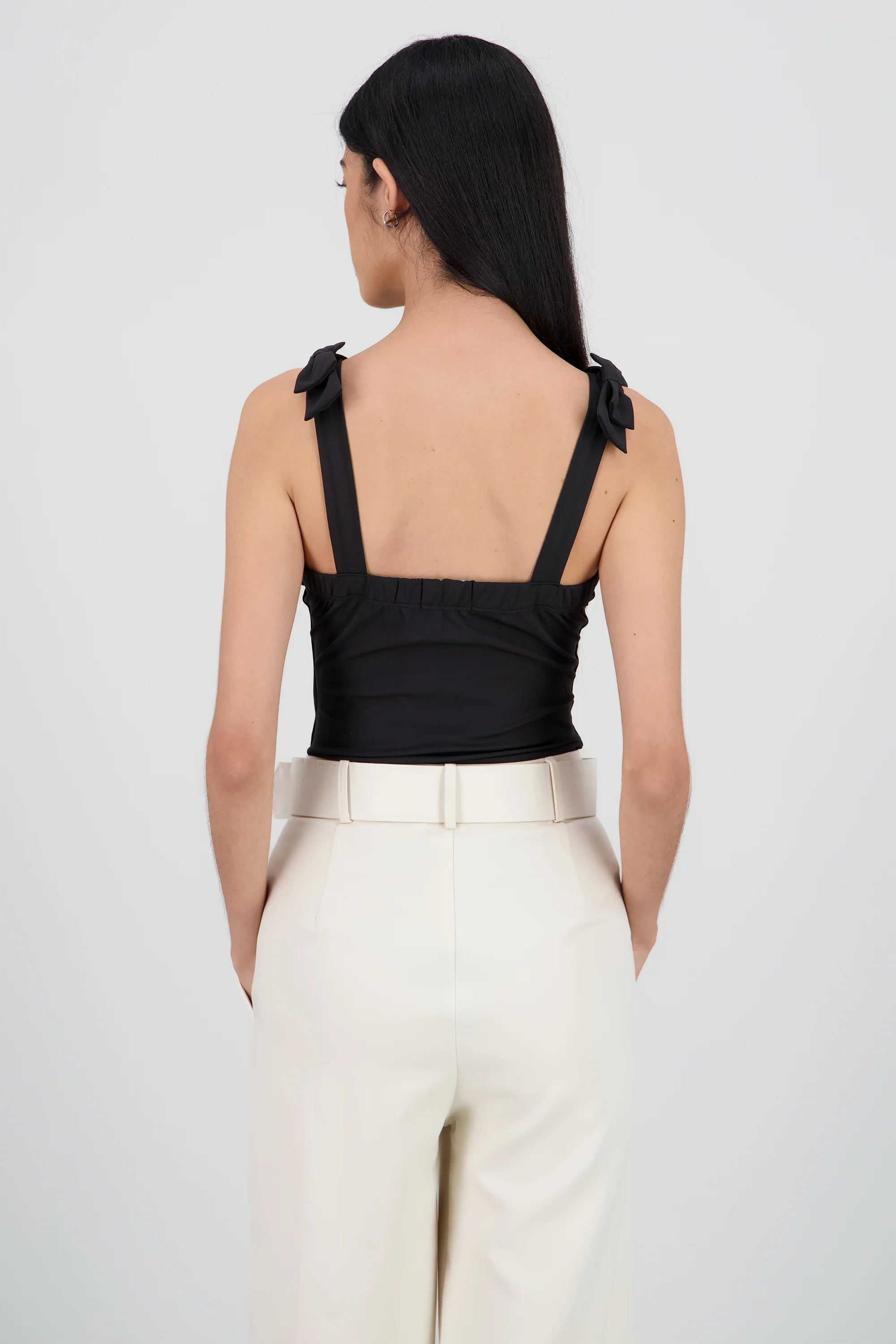 Bodysuit liso con tirante moños - Image 3