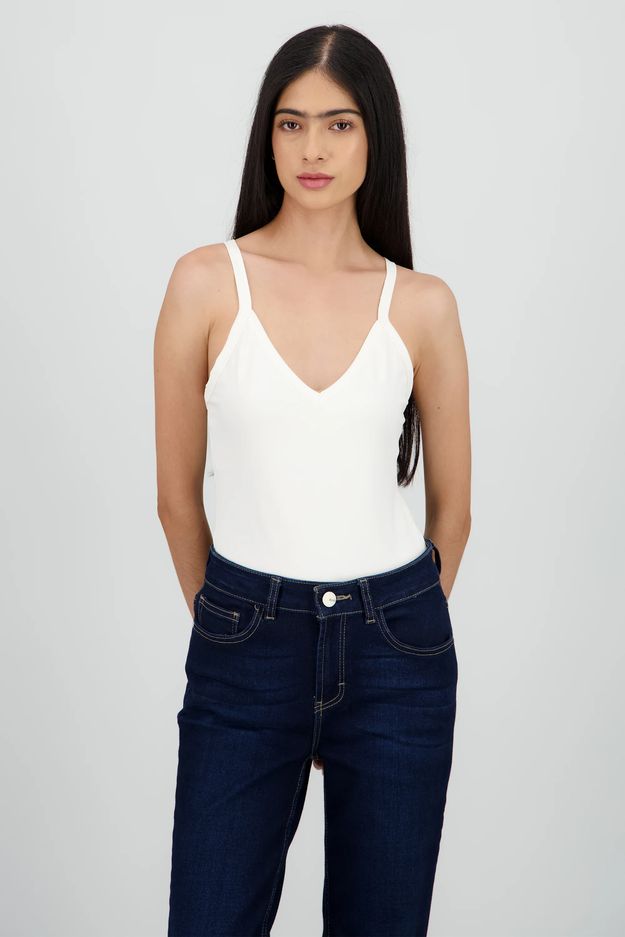 Bodysuit liso escote en v