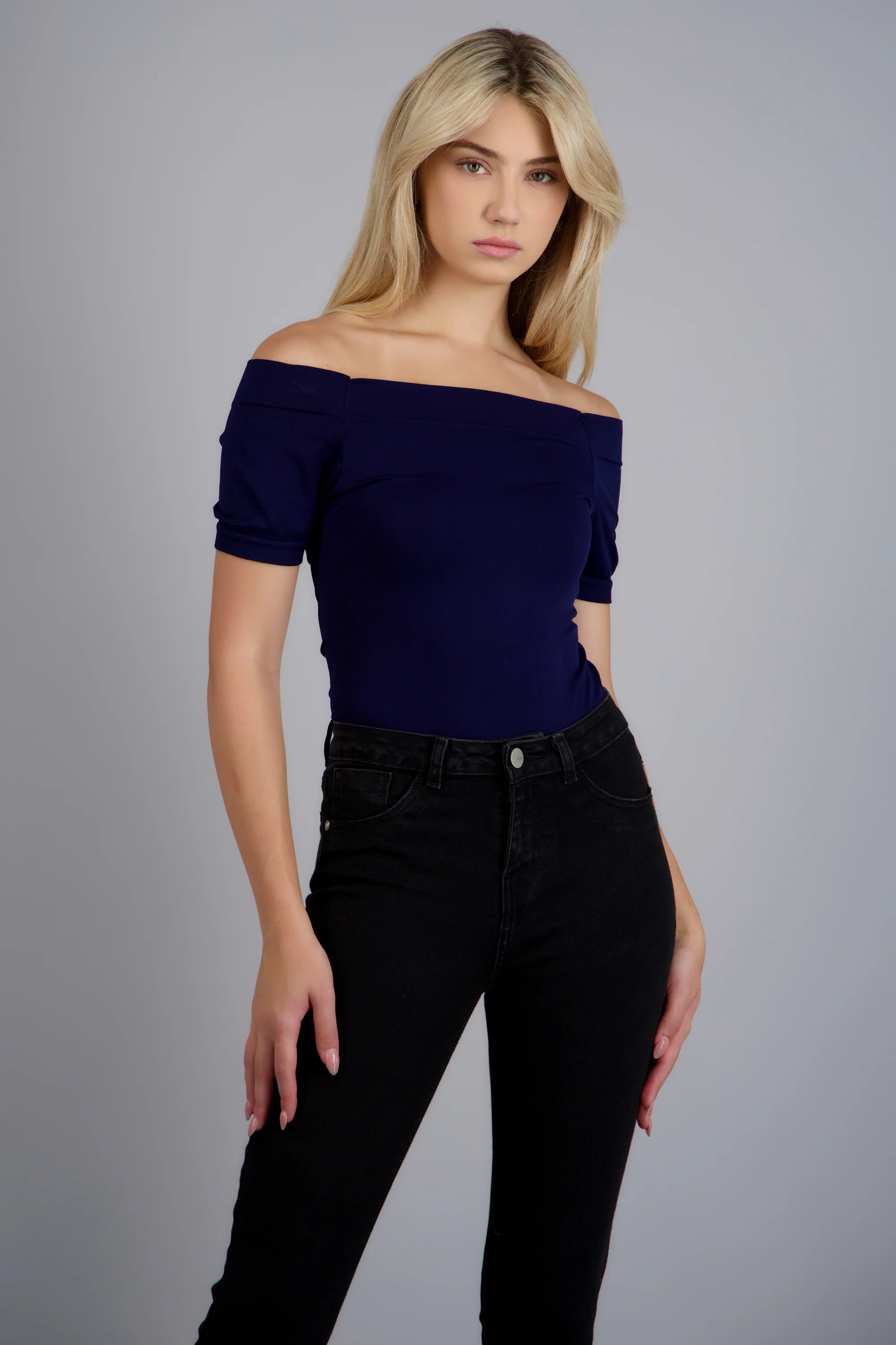 Bodysuit Liso Hombros Descubiertos