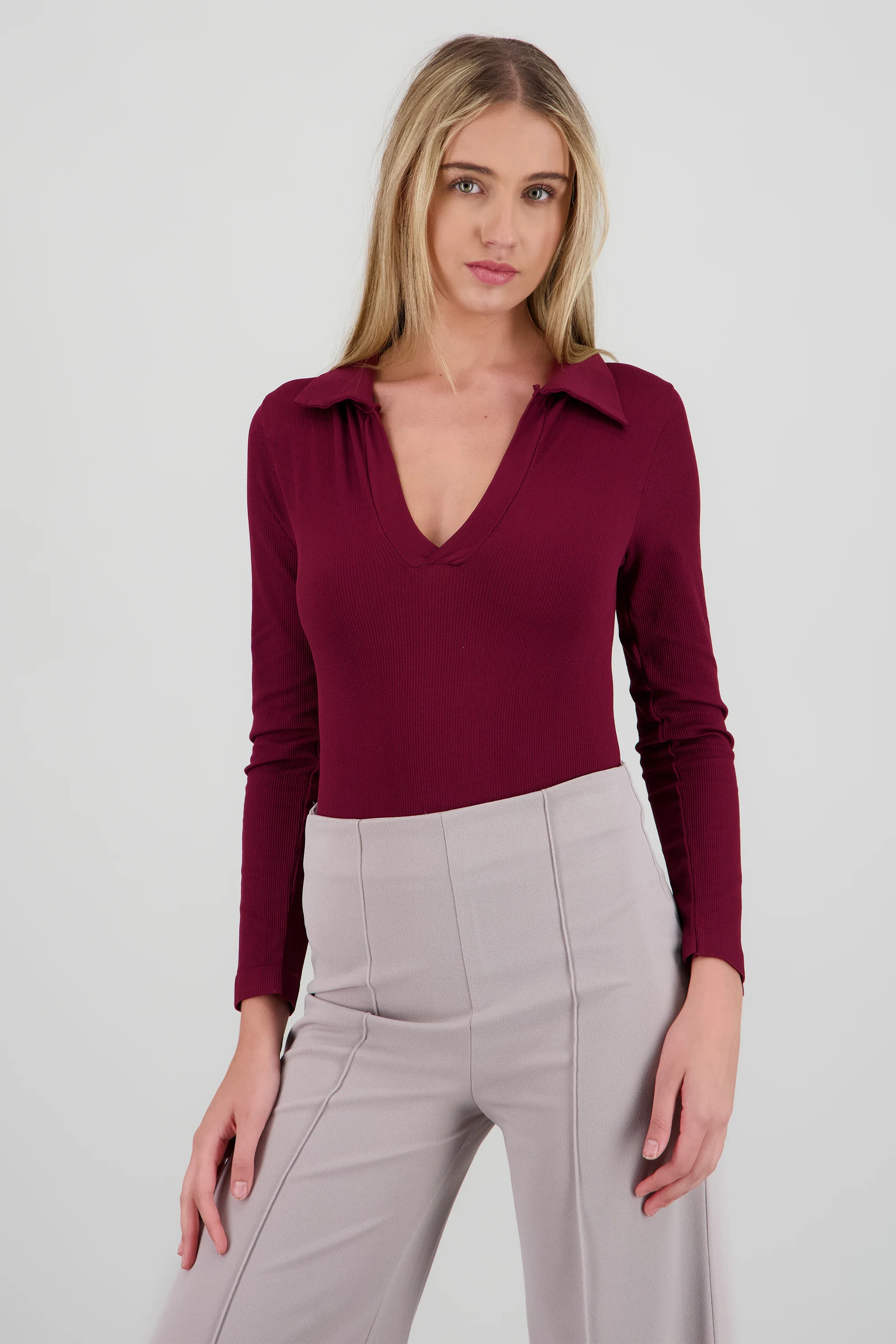 Bodysuit manga larga seamless liso