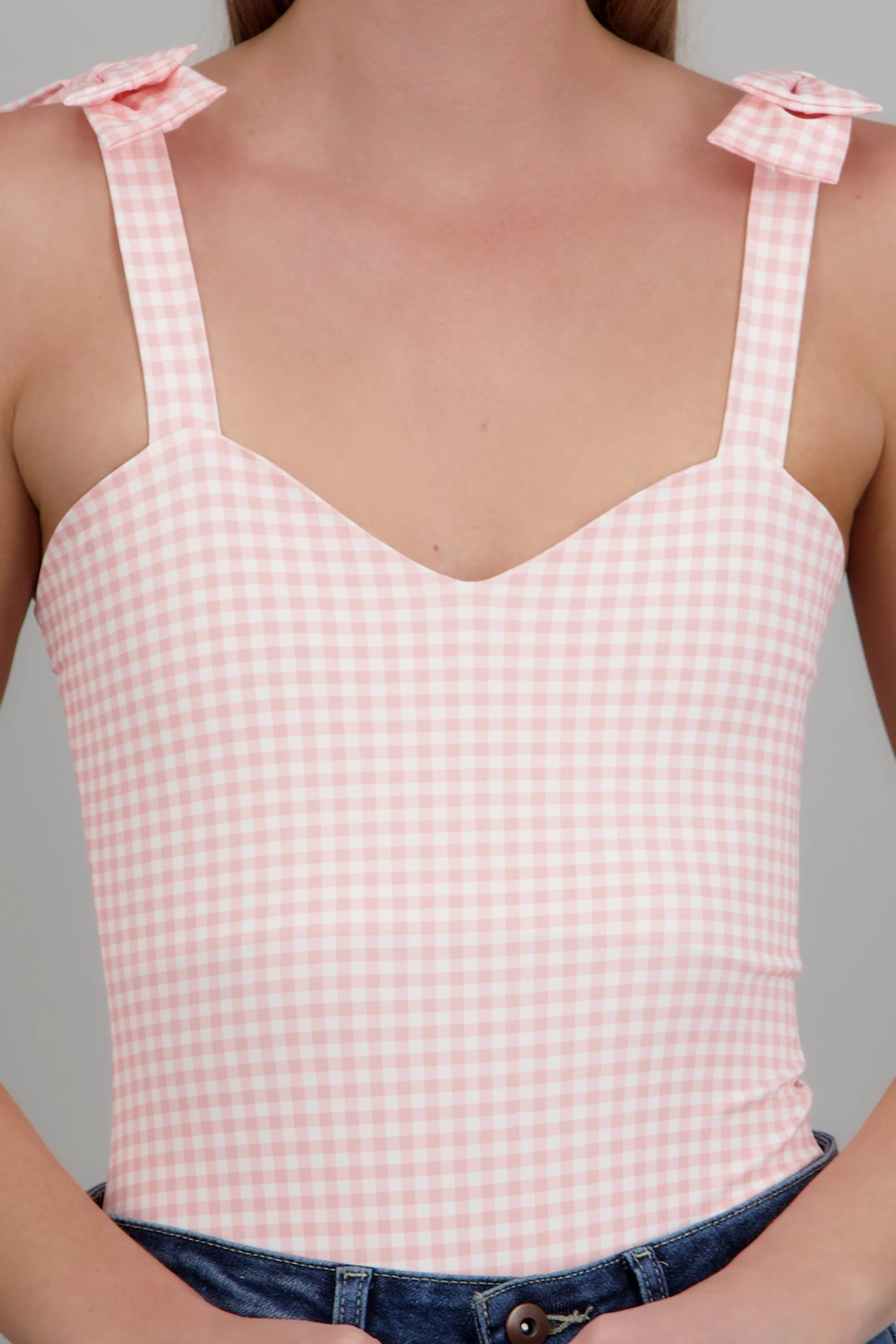 Bodysuit moños estampado gingham - Image 5