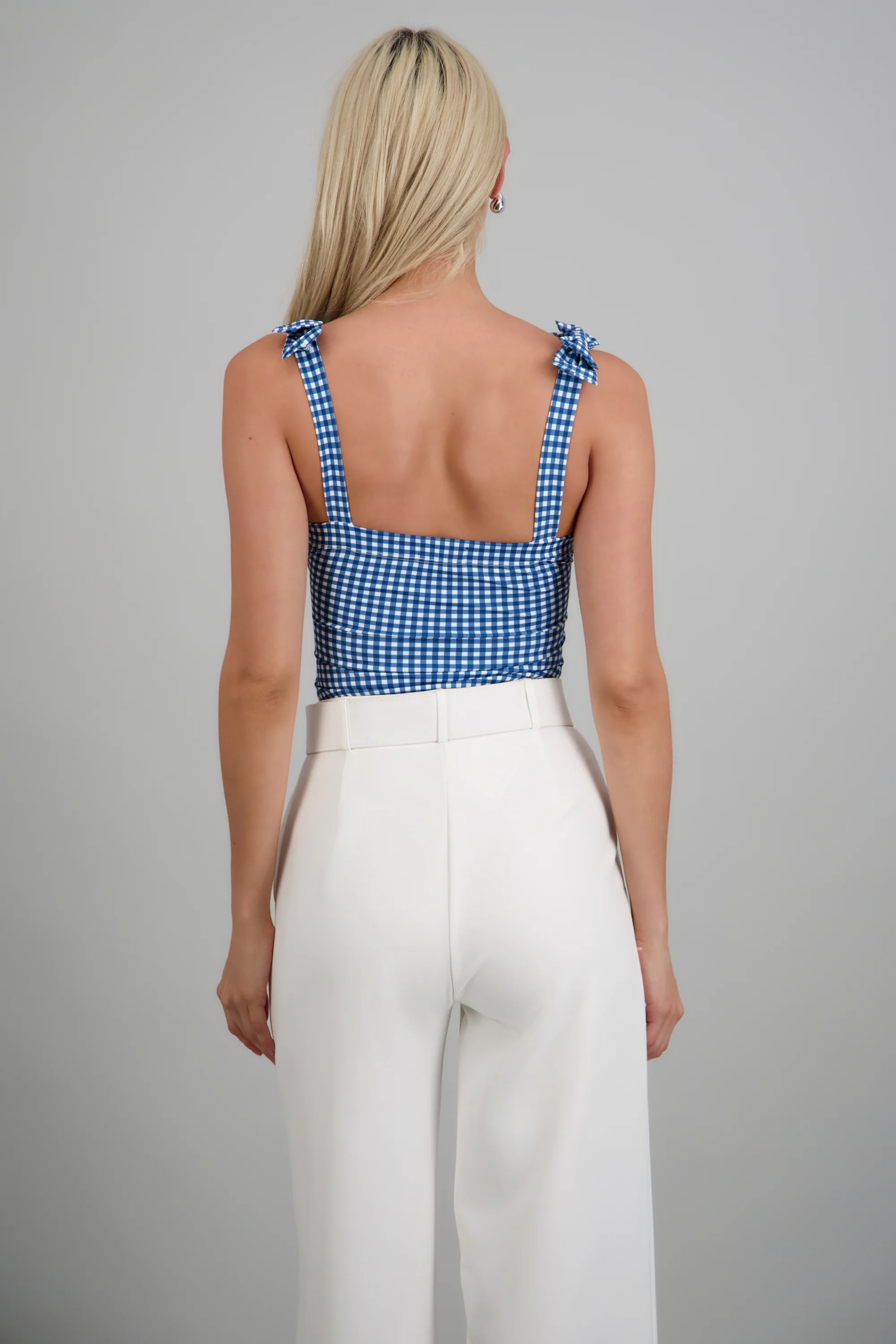 Bodysuit moños estampado gingham - Image 3