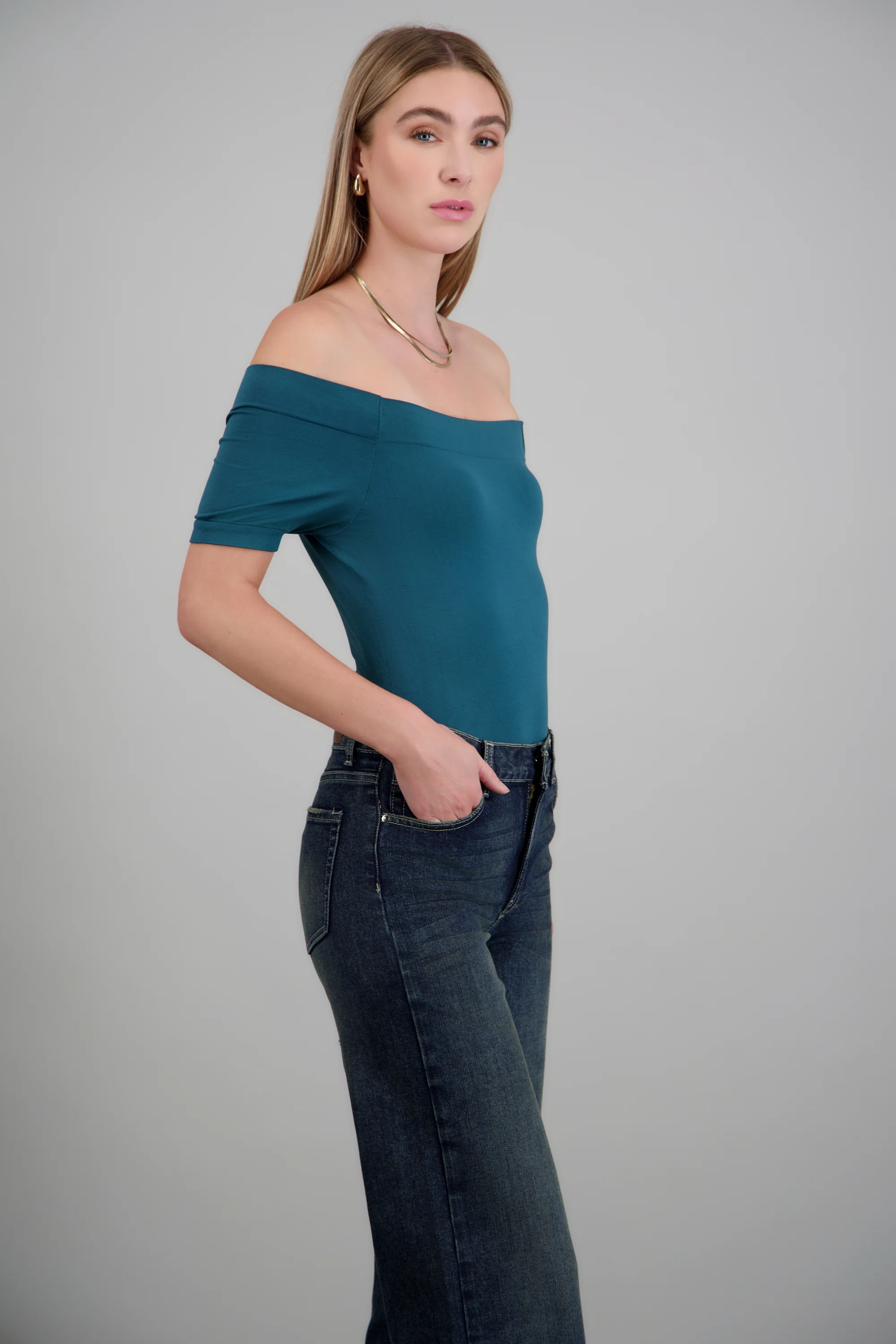 BODYSUIT OFF SHOULDER M/C - Image 2