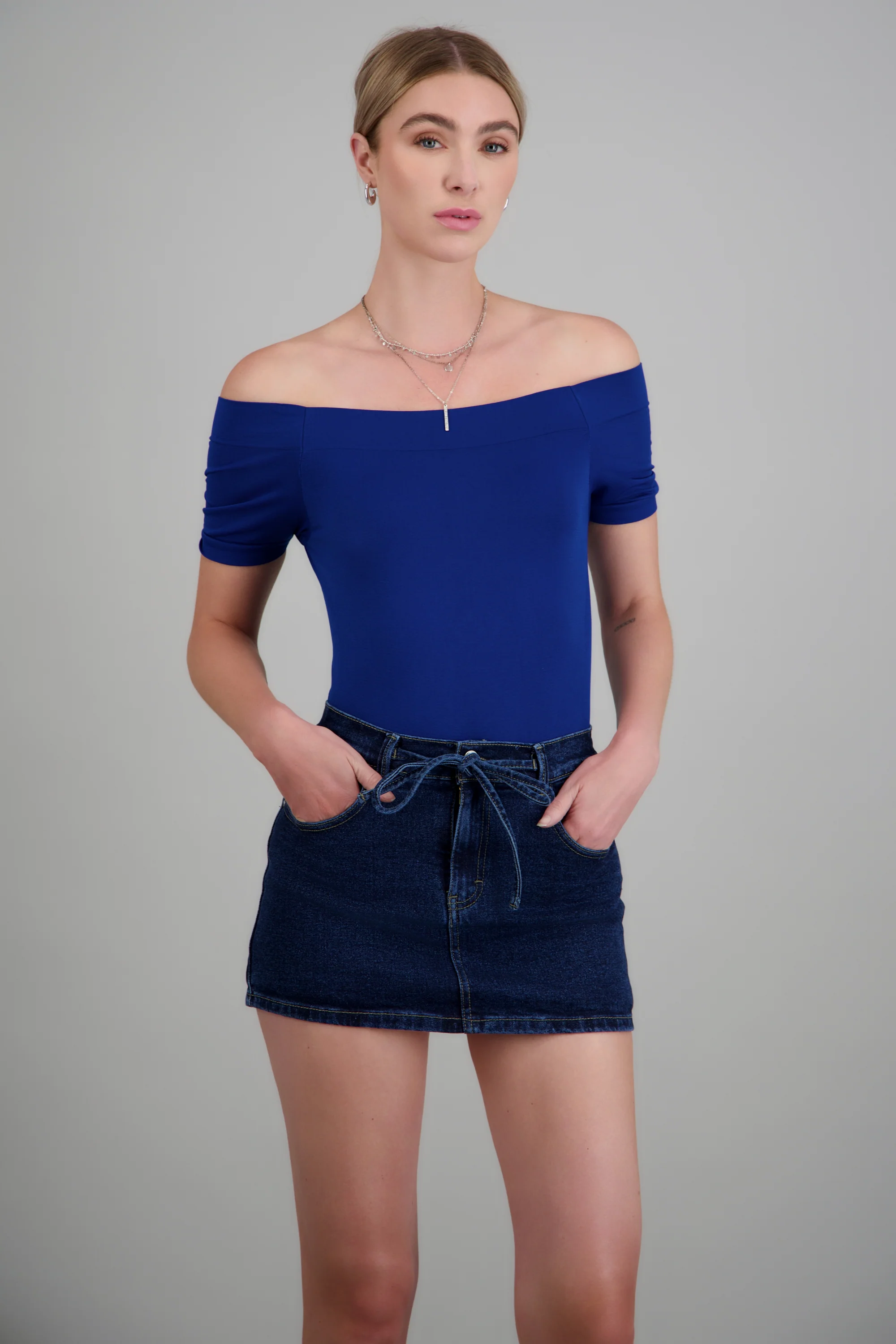 BODYSUIT OFF SHOULDER M/C