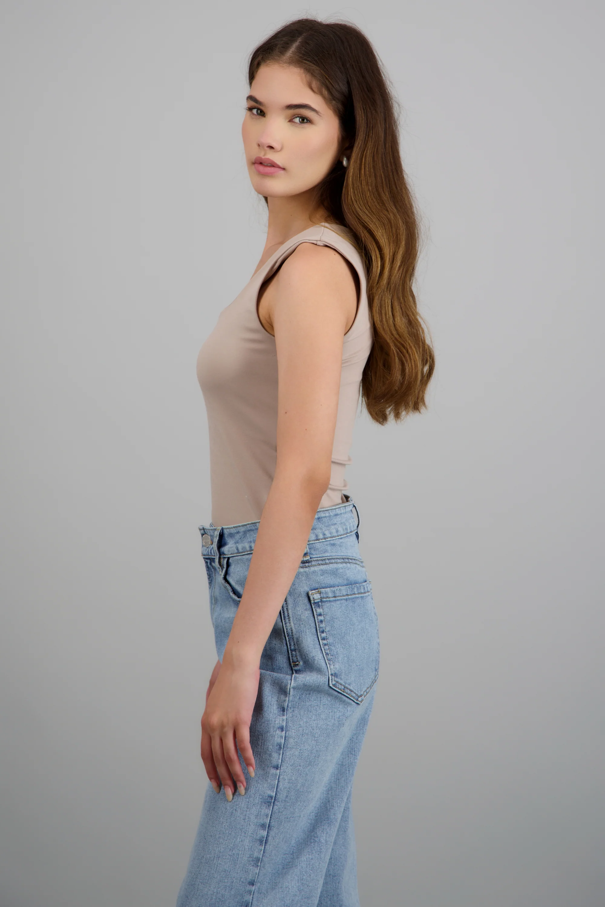 Bodysuit sin mangas escote cuadrado liso - Image 2