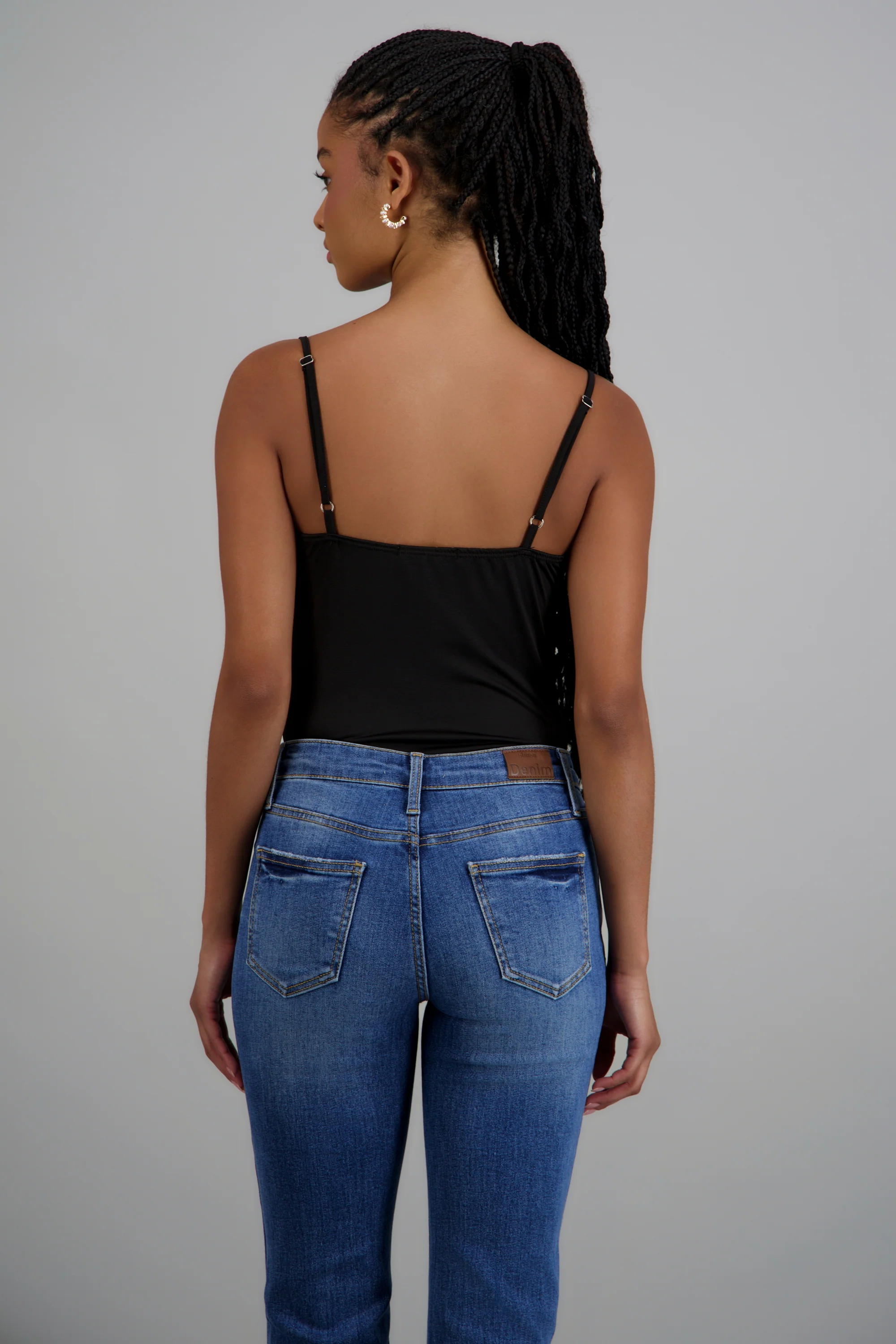 Bodysuit sin mangas plisado detalle encaje - Image 4