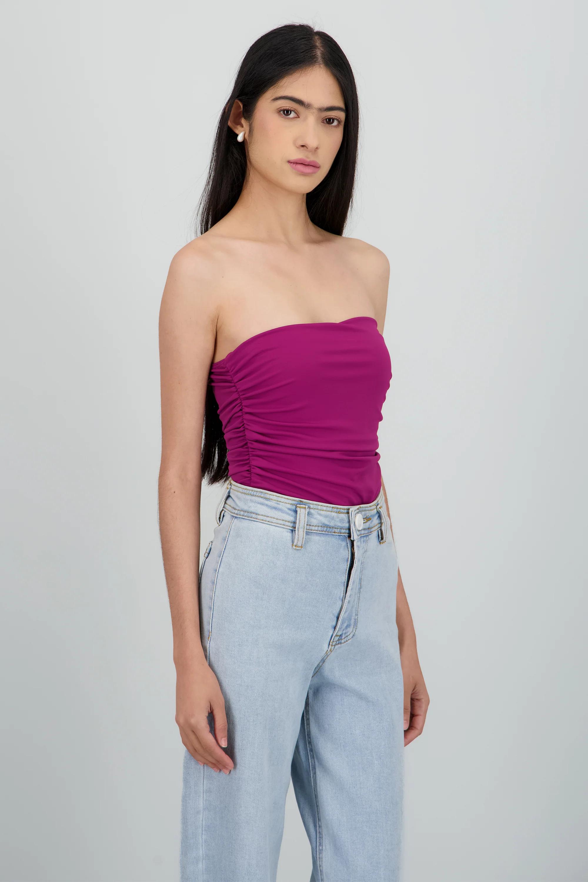 Bodysuit strapless drapeado - Image 2