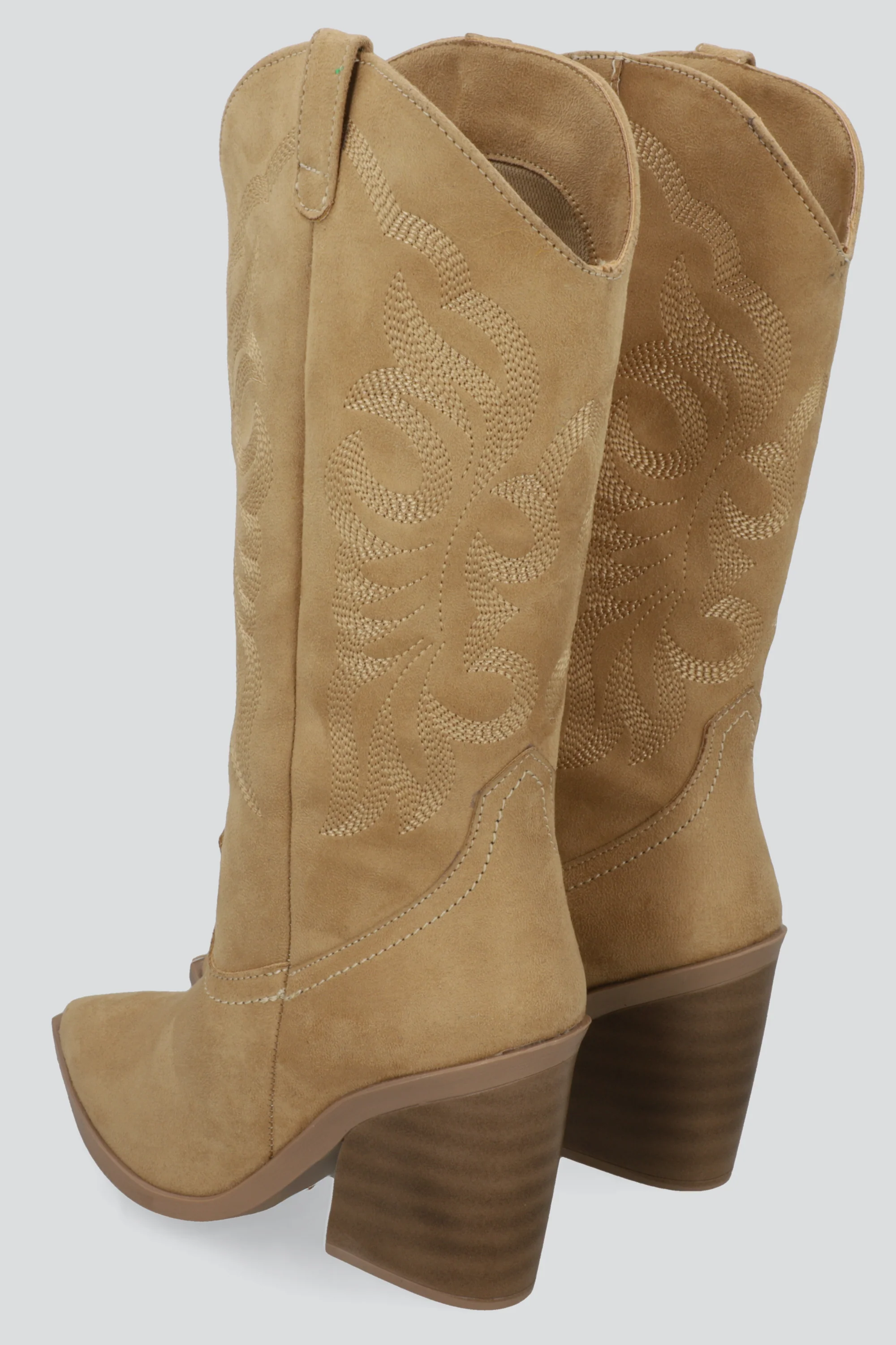 Bota vaquera alta suede bordada - Image 4