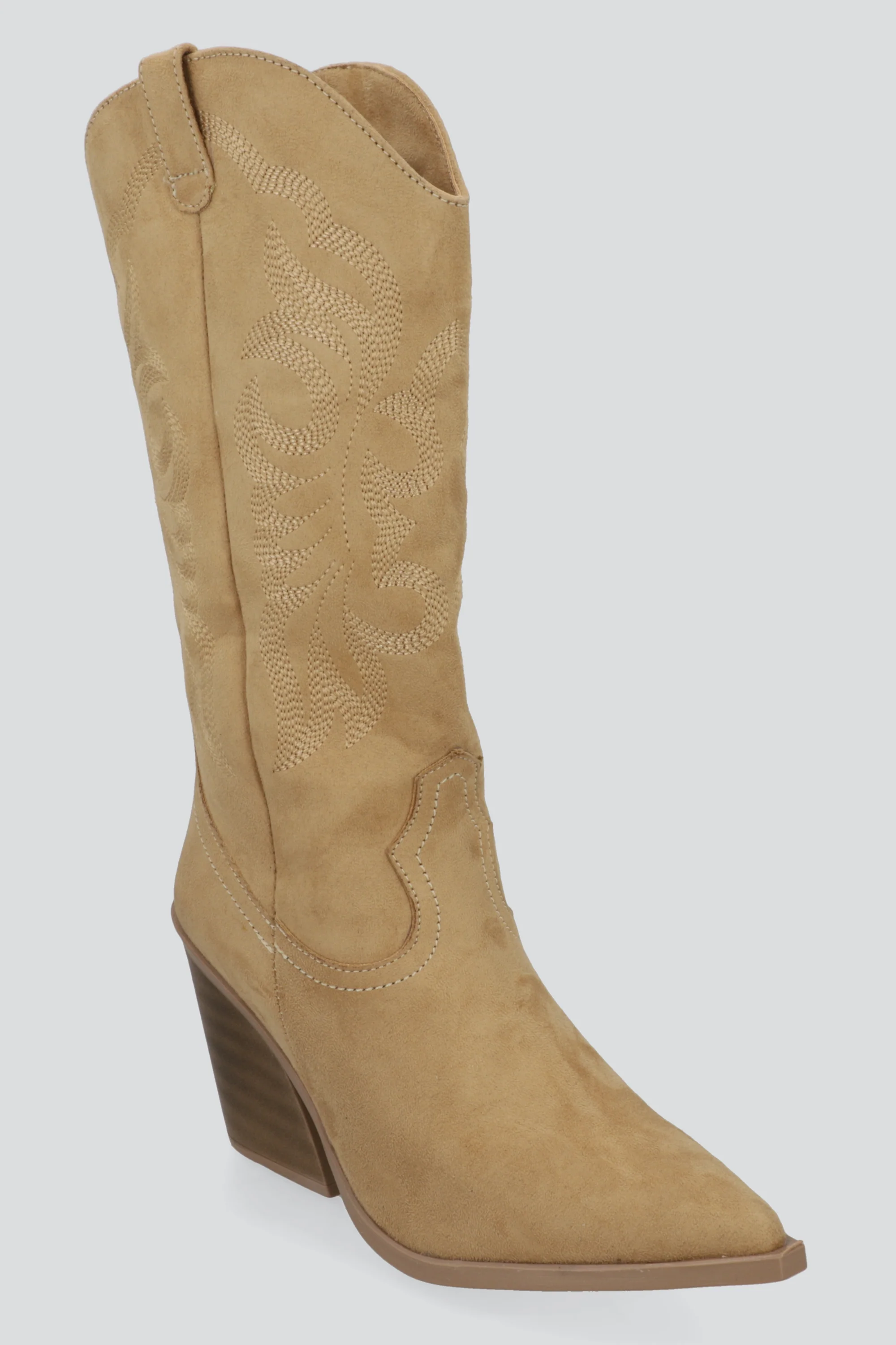 Bota vaquera alta suede bordada - Image 6
