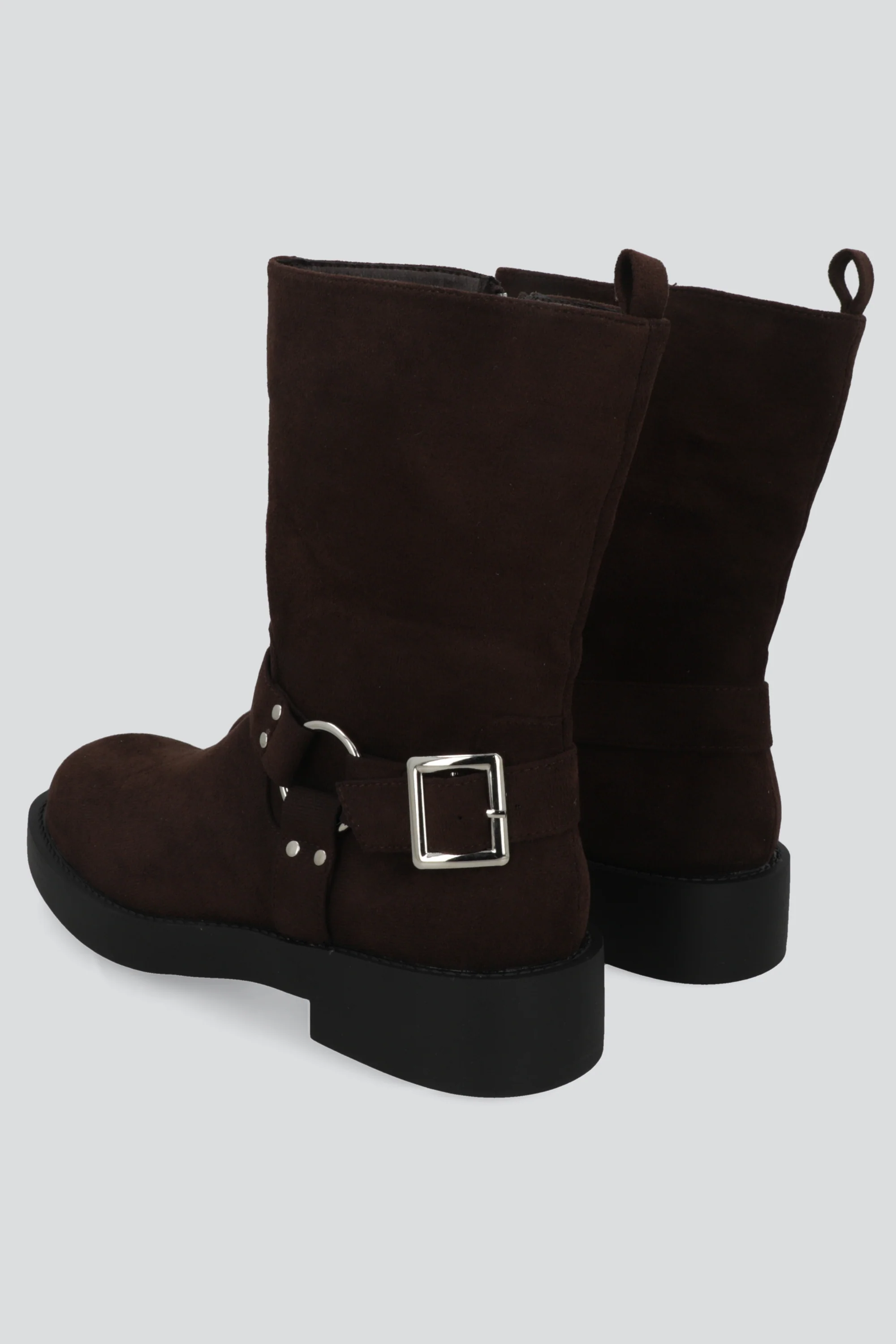 Botin biker hebilla gamucina punta desgastada - Image 3