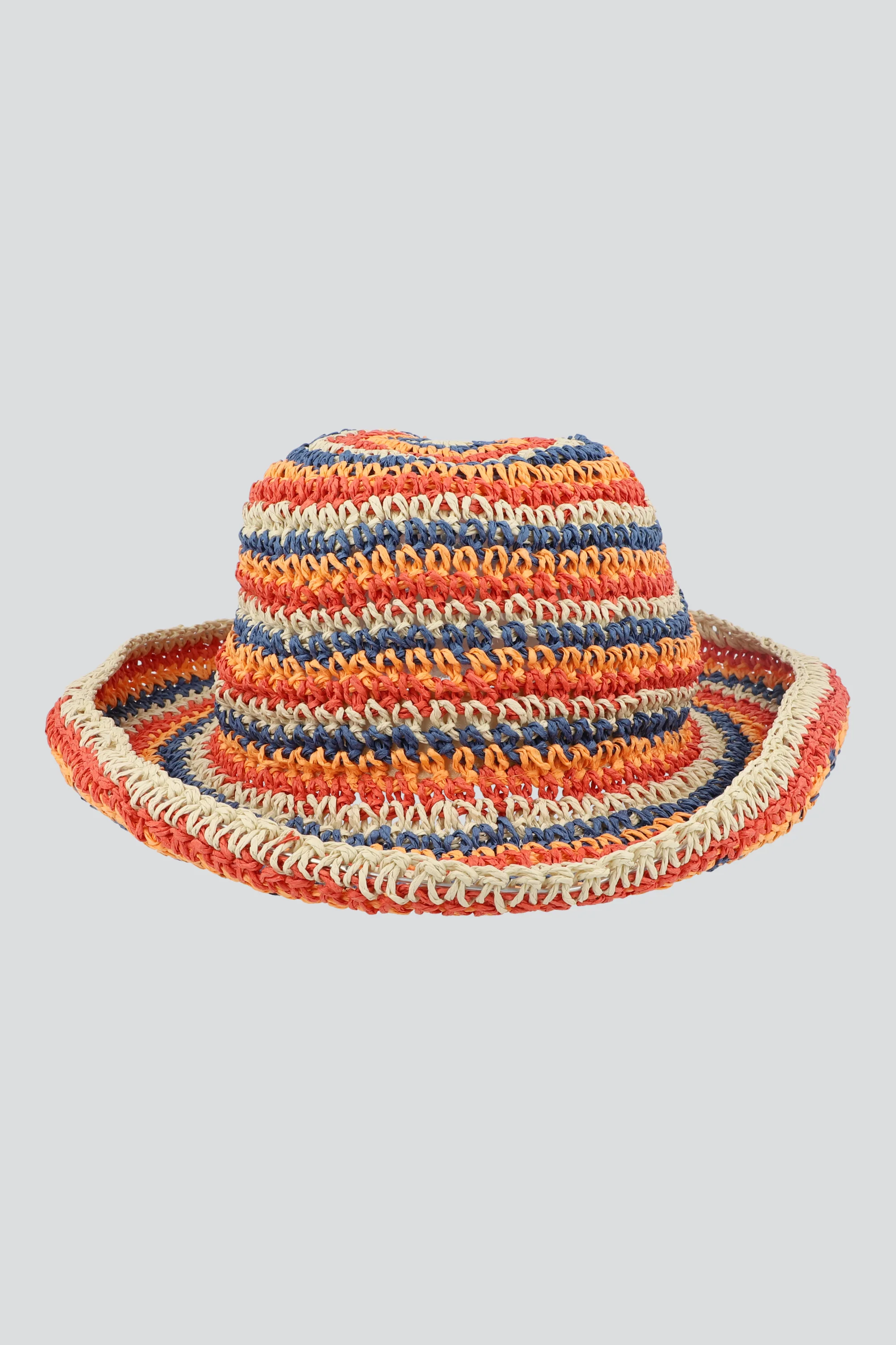 Bucket tejido de colores rayas chicas