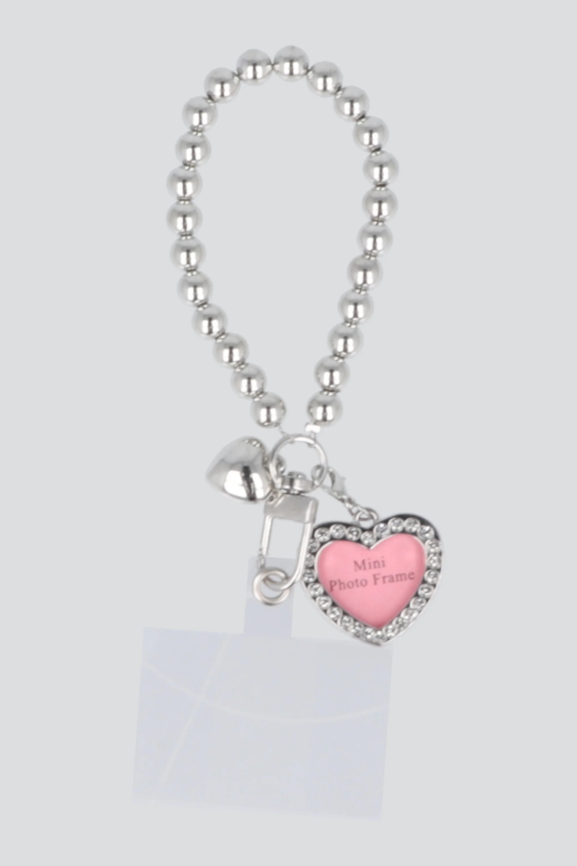 Cadena para celular corazon brillos