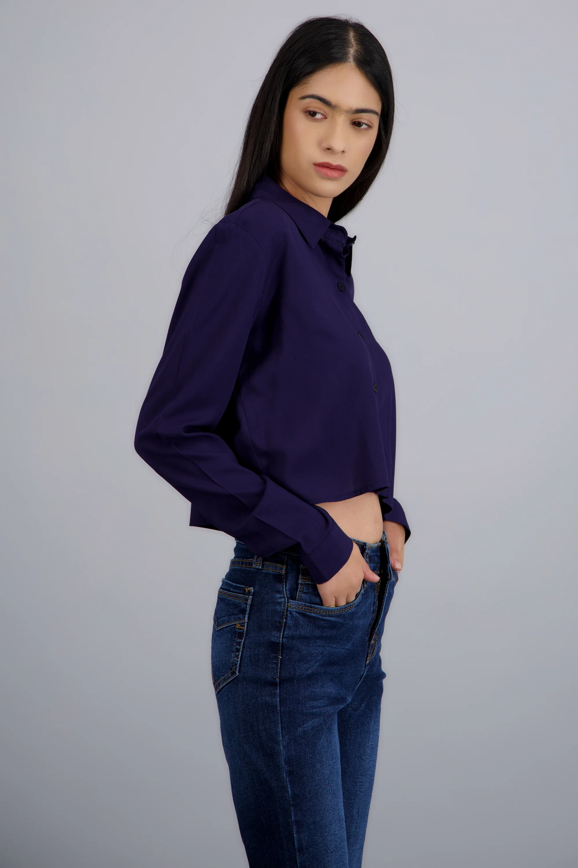 Camisa corta lisa - Image 3
