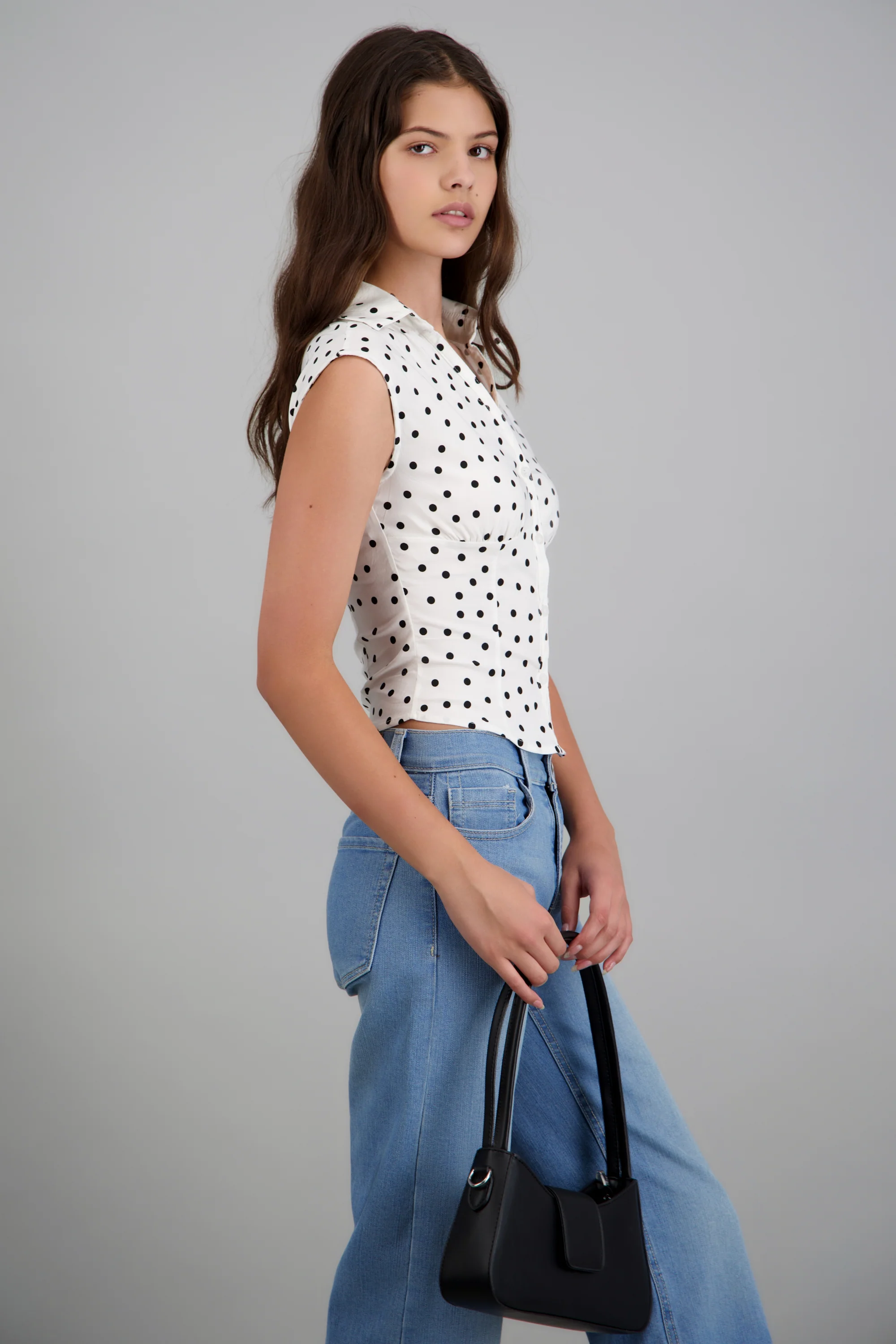 Camisa detalle cintura polka dots - Image 3