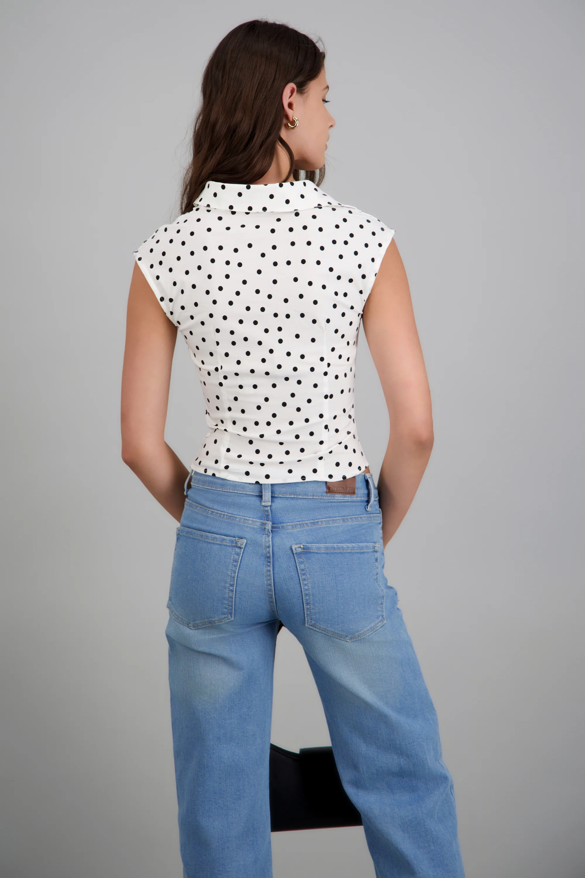 Camisa detalle cintura polka dots - Image 4
