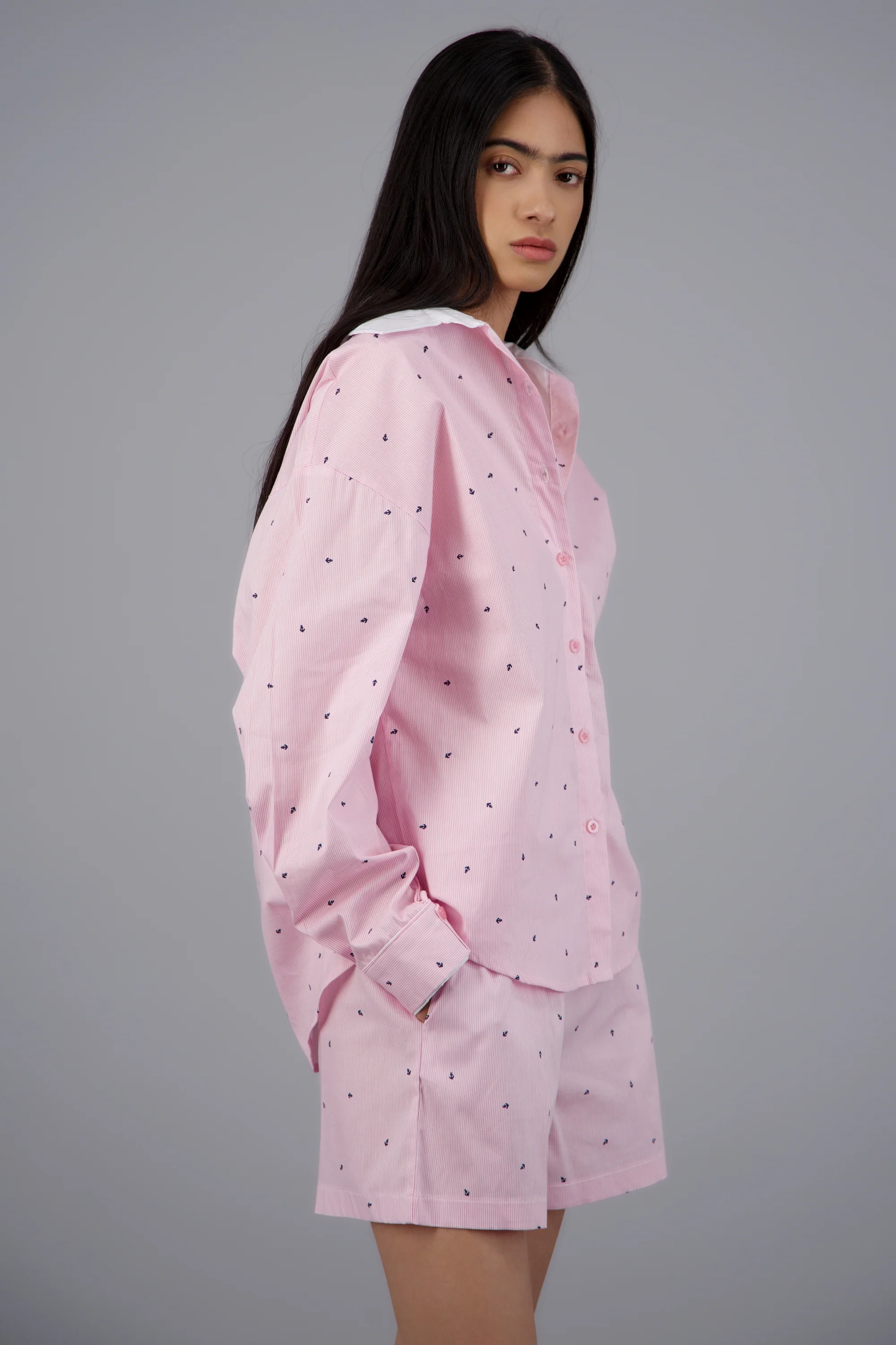 Camisa estampada detalle cuello - Image 2